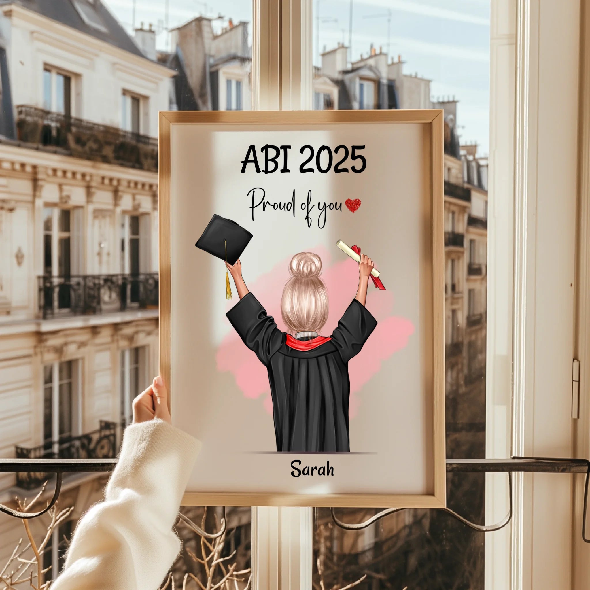 Mädchen Abitur Geschenk Bild personalisiert