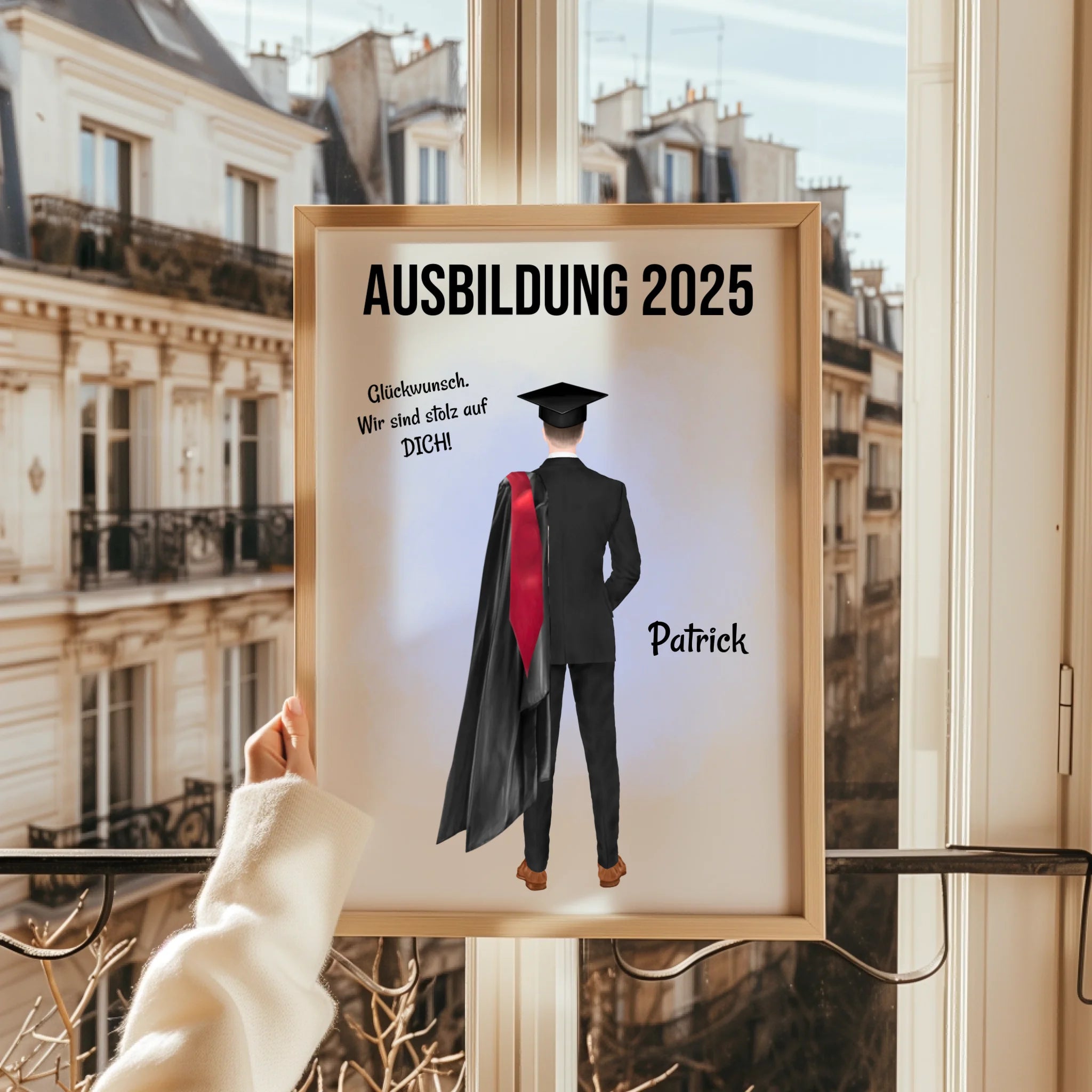 Mann Ausbildung bestanden Geschenk Poster