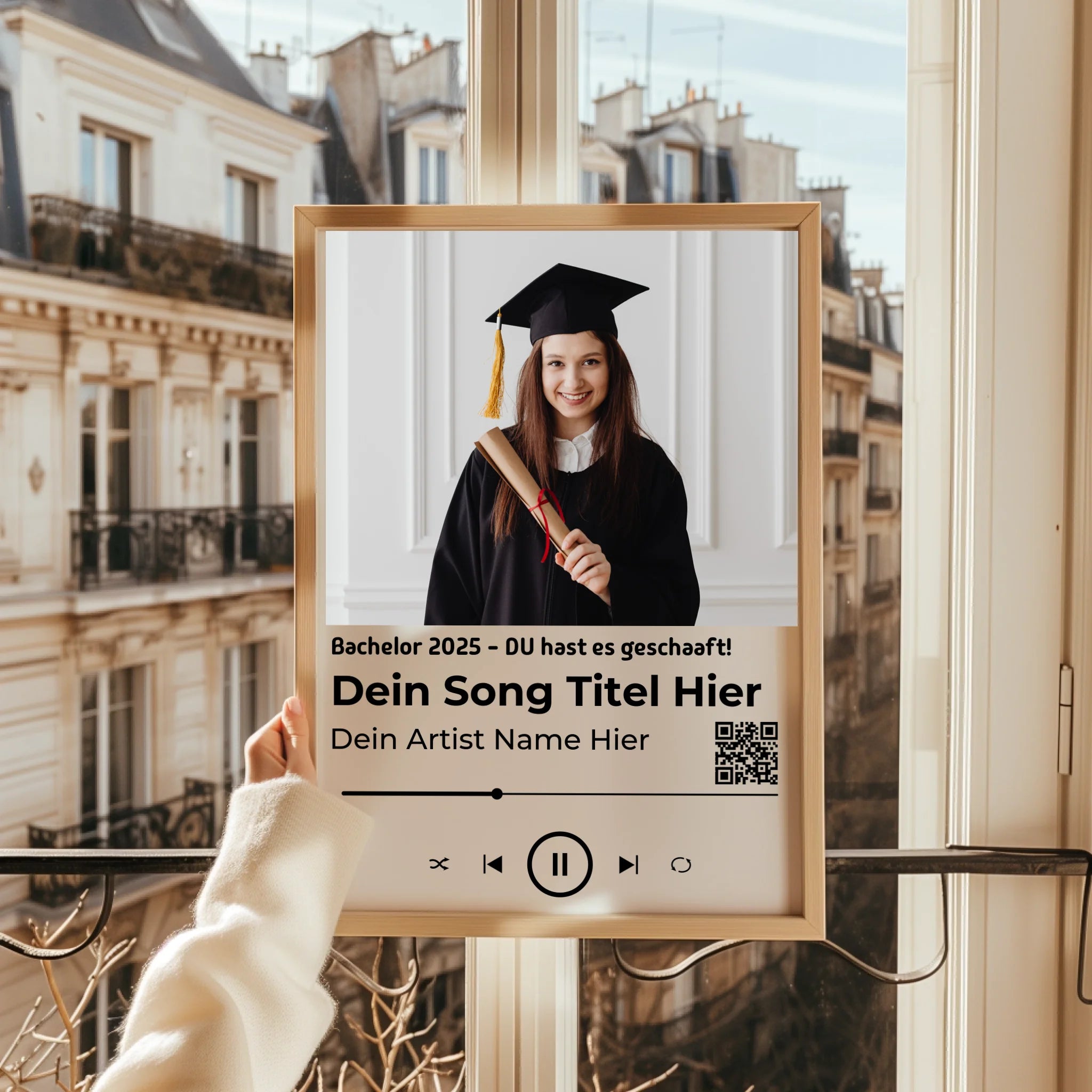 Bachelor Geschenkidee Musikposter mit Foto