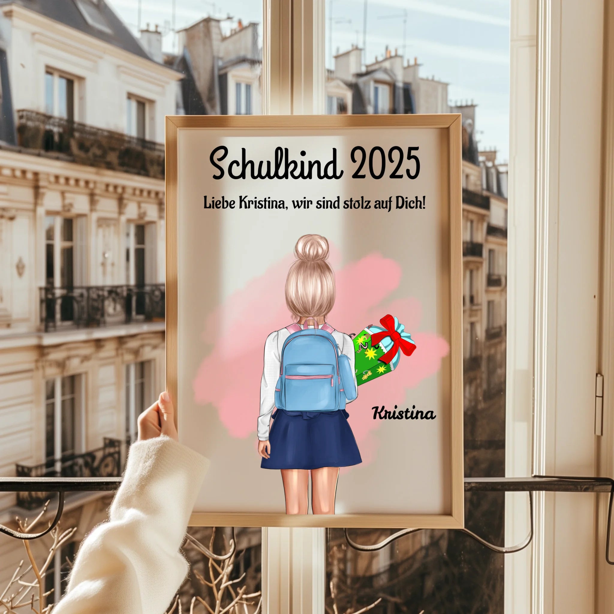 Einschulung Geschenk Poster für Tochter/Enkelin/ Patenkind