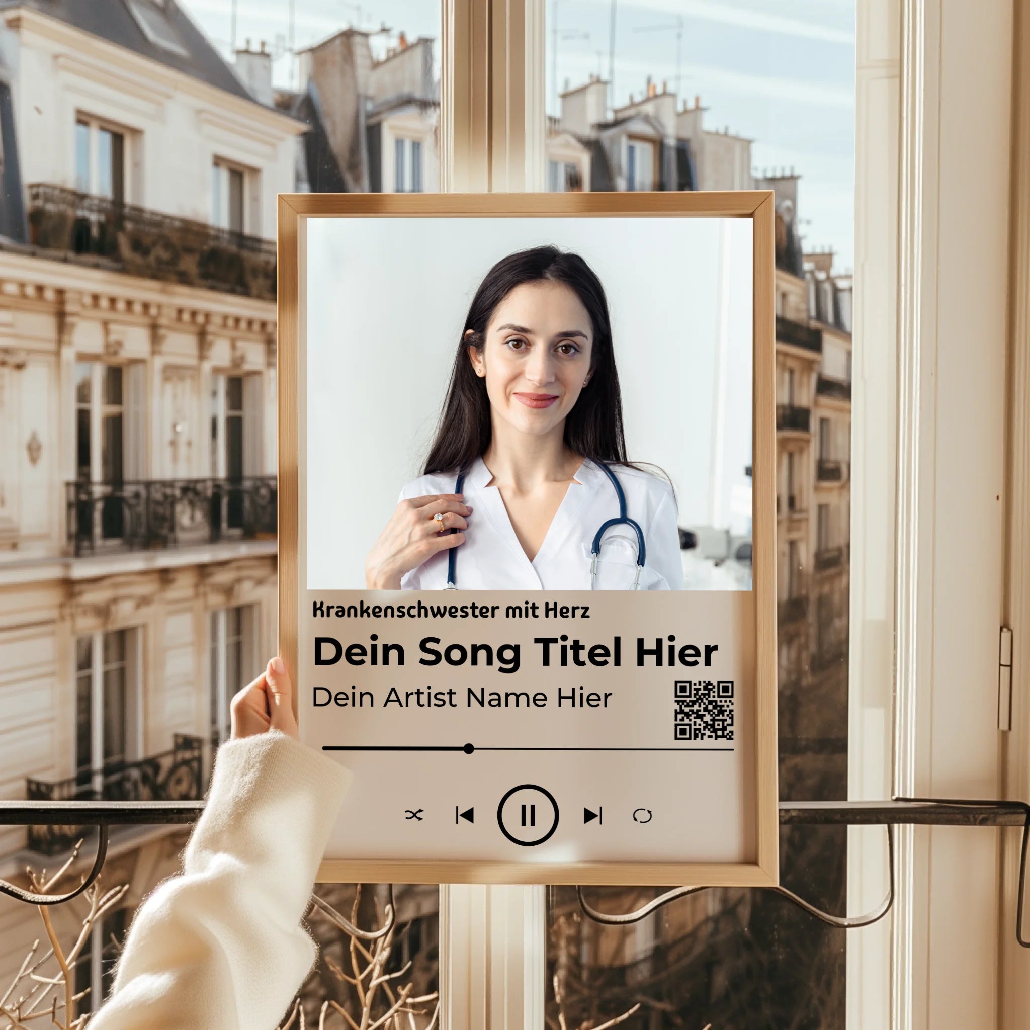 Krankenschwester Lieblingssong Geschenk Poster mit Foto