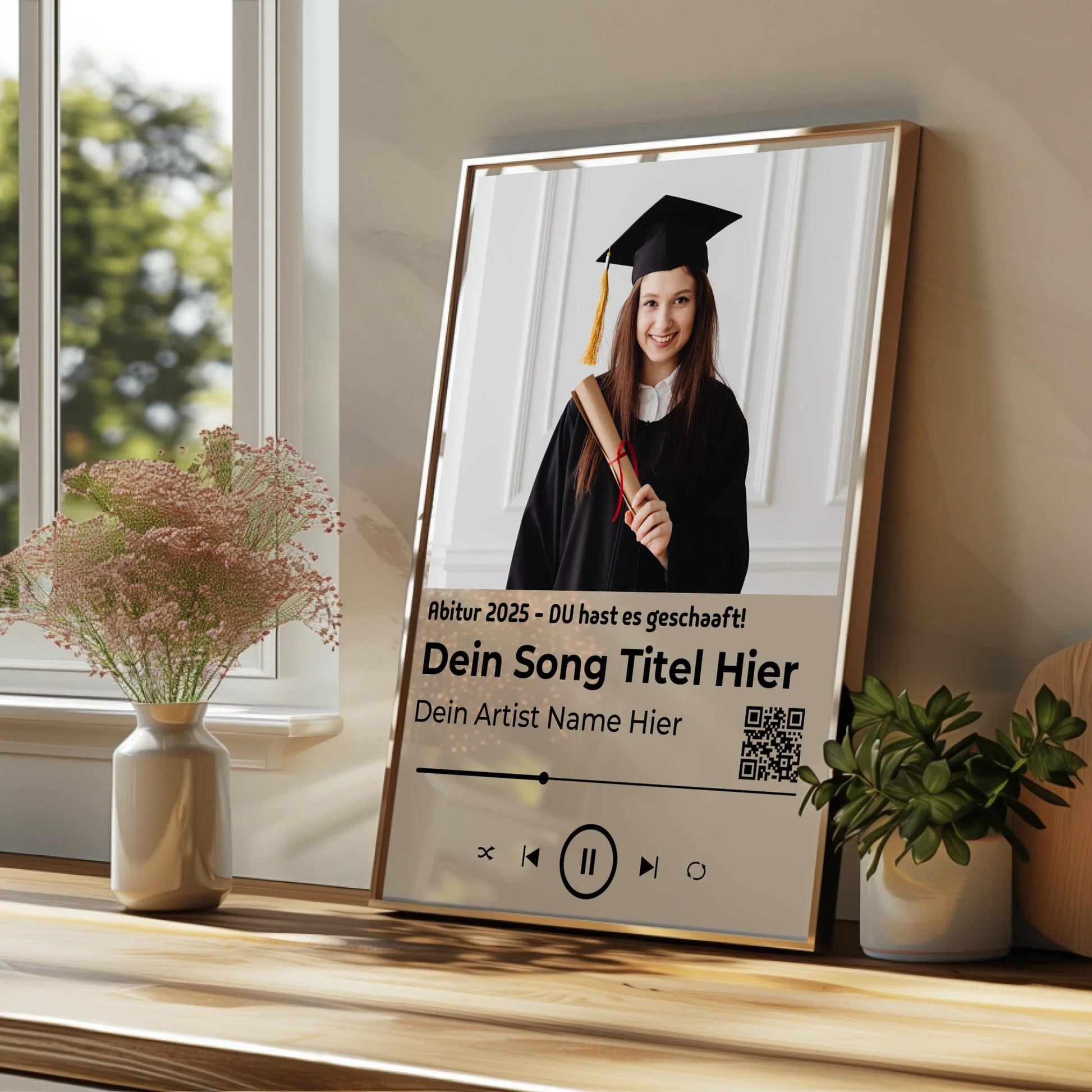 Abitur Foto Geschenk Musikposter personalisiert - Prinolla