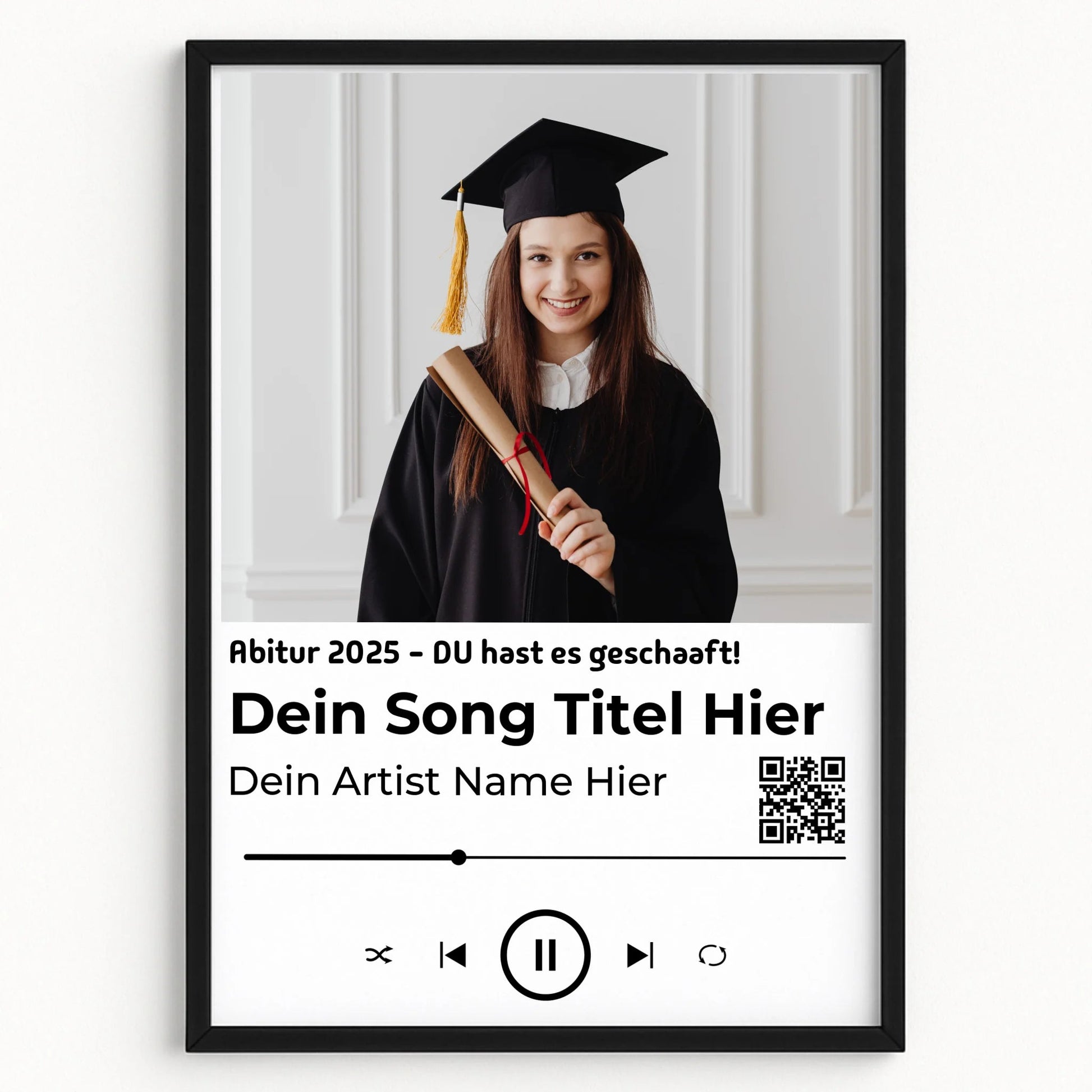 Abitur Foto Geschenk Musikposter personalisiert - Prinolla