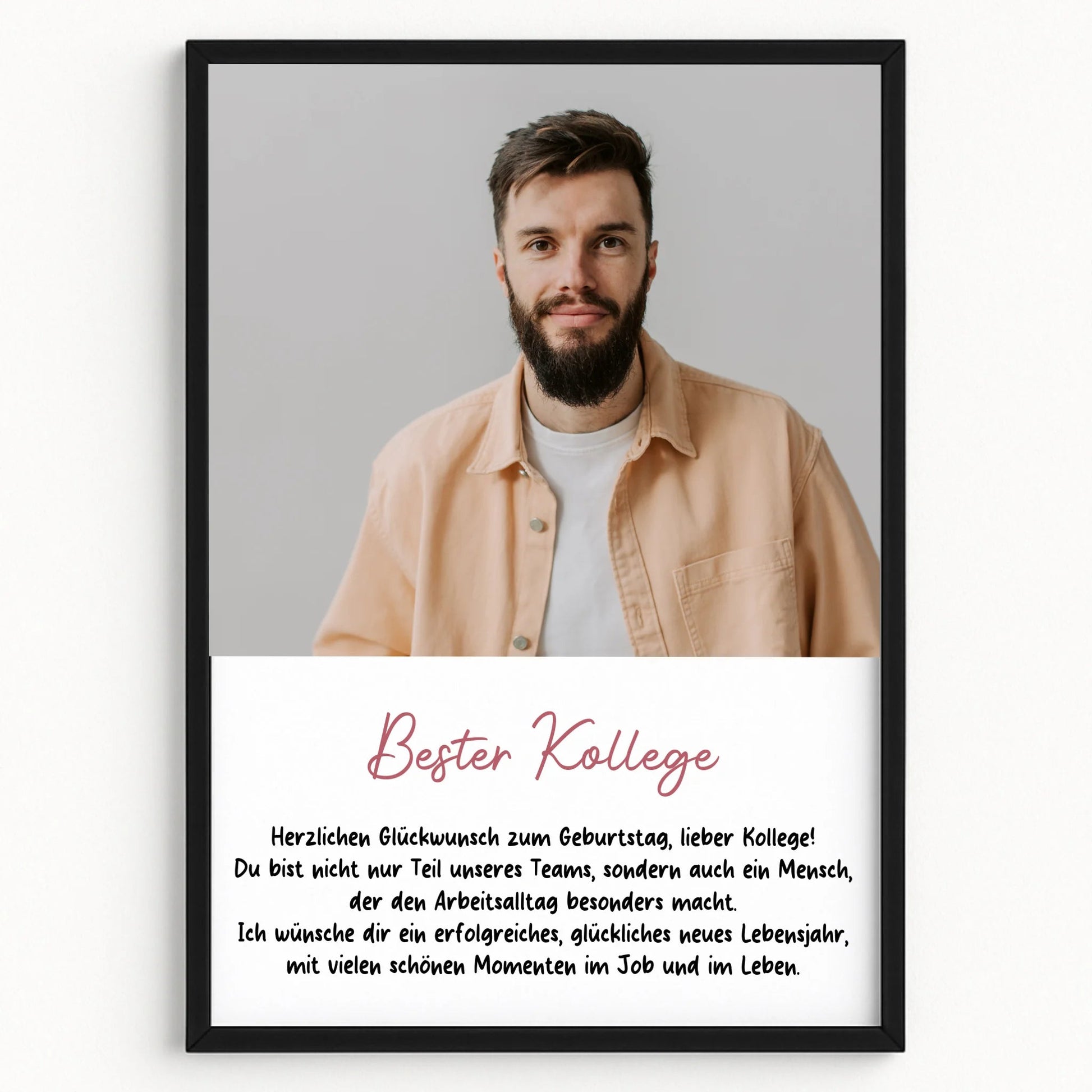 Arbeitskollege Foto Geschenk Poster personalisiert - Prinolla