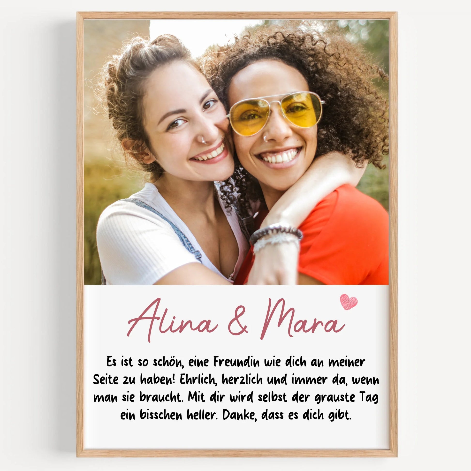 Beste Freundin Foto Geschenk Poster mit Spruch personalisiert - Prinolla