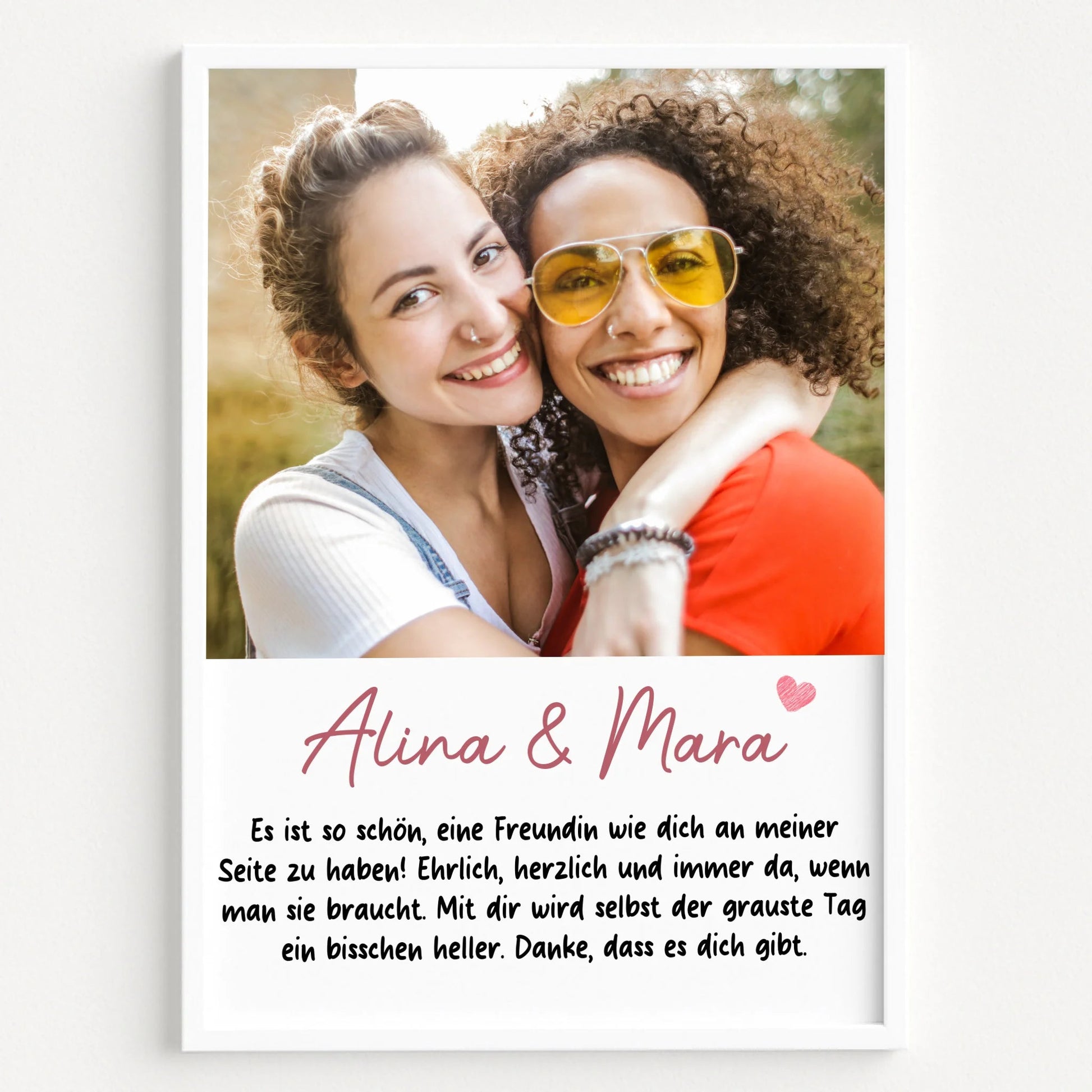 Beste Freundin Foto Geschenk Poster mit Spruch personalisiert - Prinolla