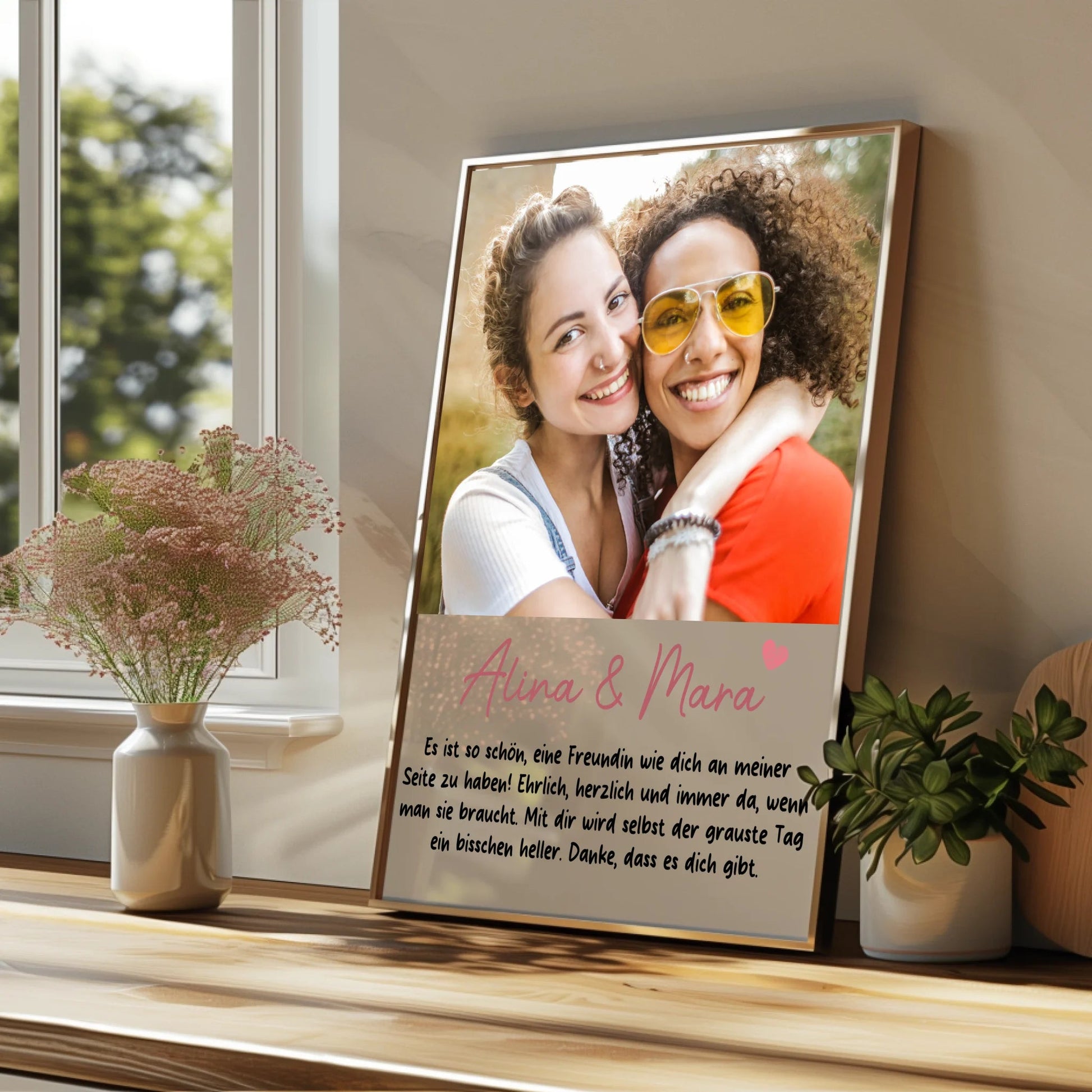 Beste Freundin Foto Geschenk Poster mit Spruch personalisiert - Prinolla