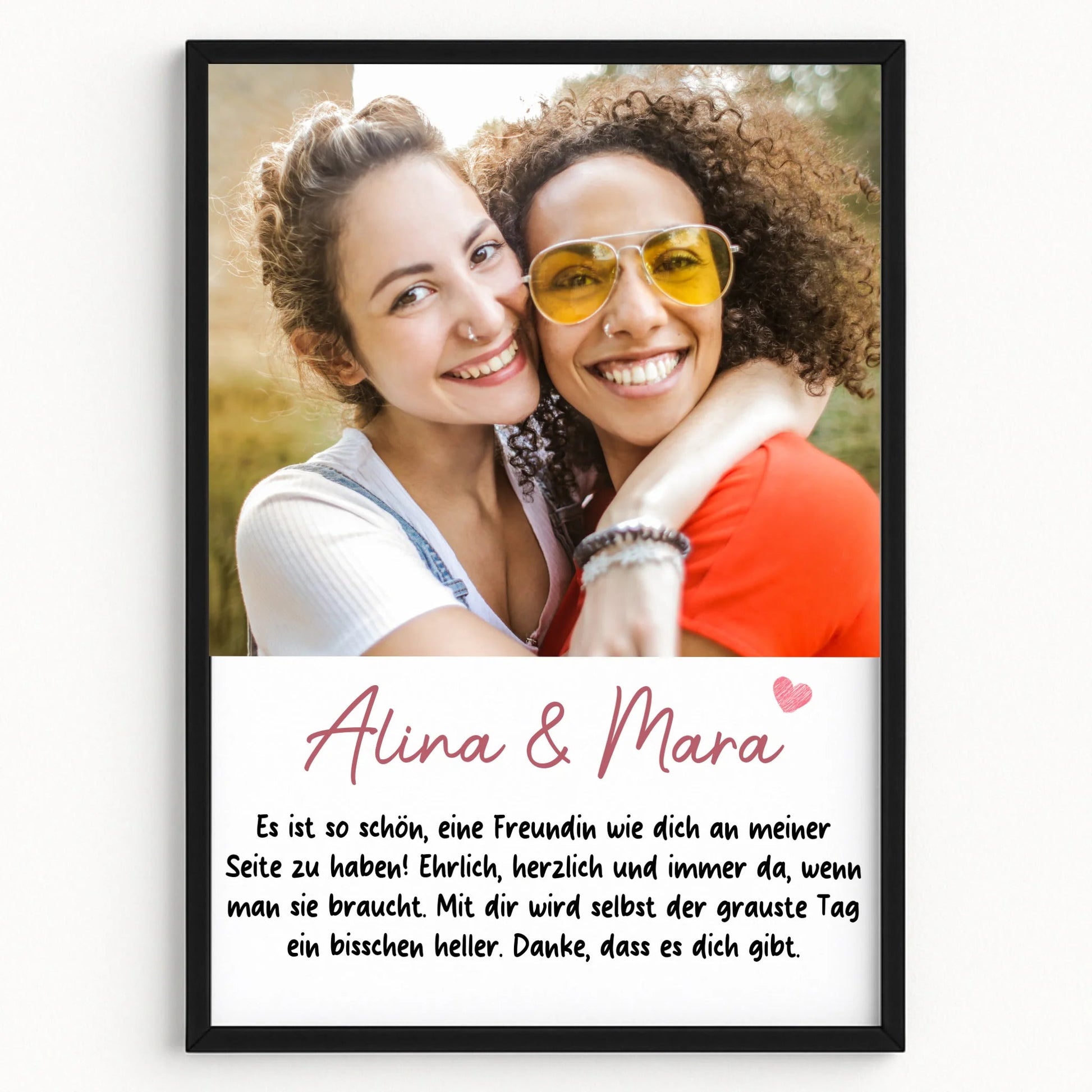 Beste Freundin Foto Geschenk Poster mit Spruch personalisiert - Prinolla