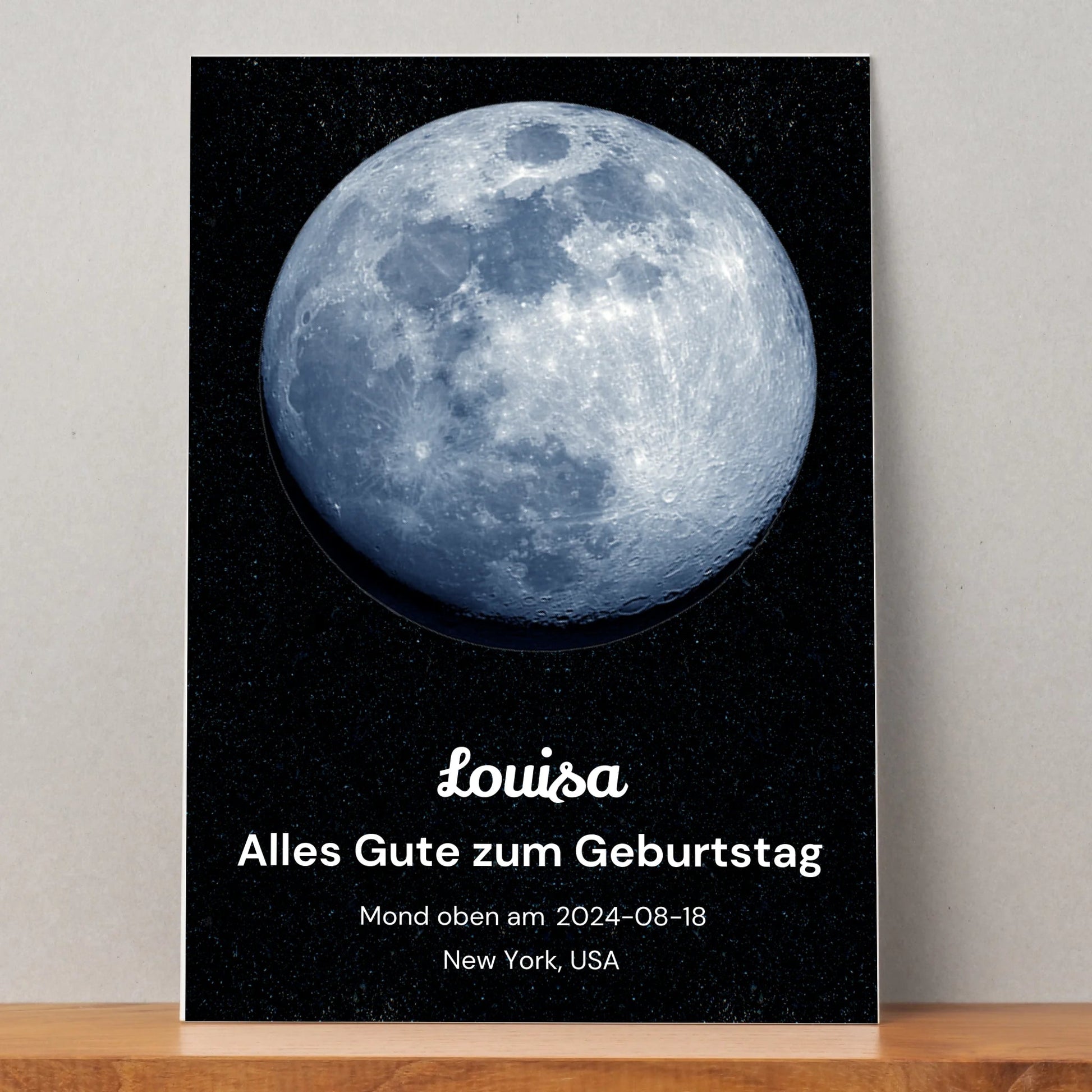 Beste Freundin Mondposter Geschenk zum Geburtstag personalisiert - Prinolla