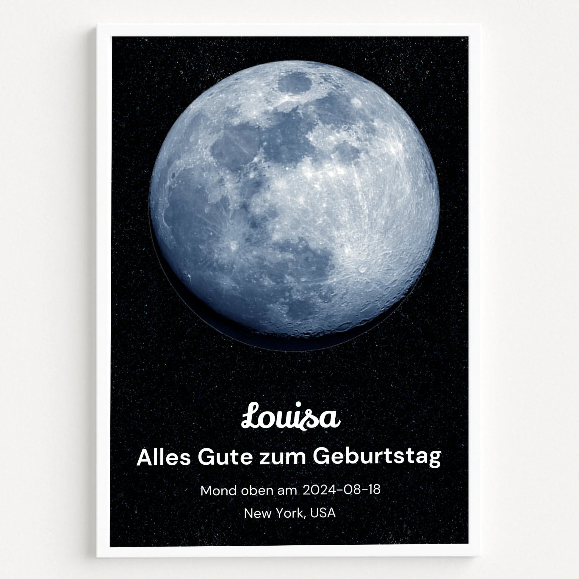 Beste Freundin Mondposter Geschenk zum Geburtstag personalisiert - Prinolla