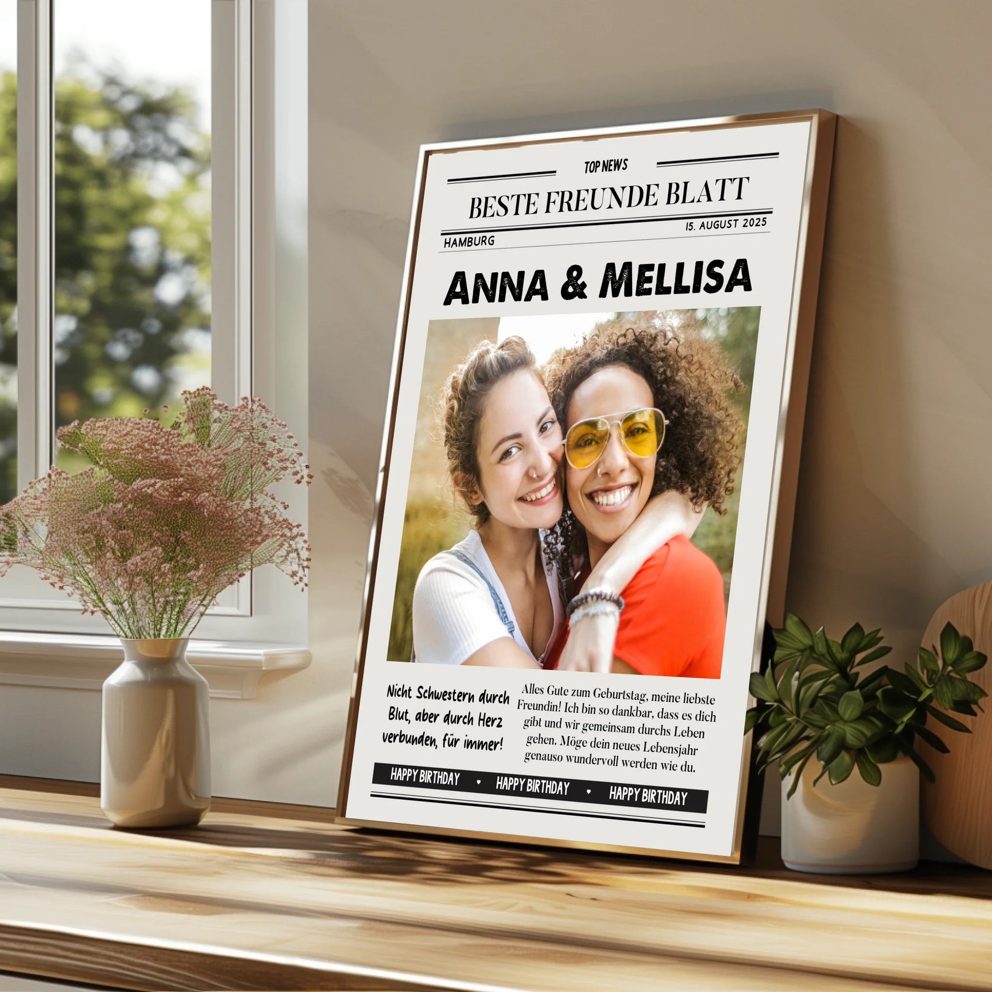Beste Freundin Zeitungsposter Freundschaftsgeschenk Geburtstag - Prinolla
