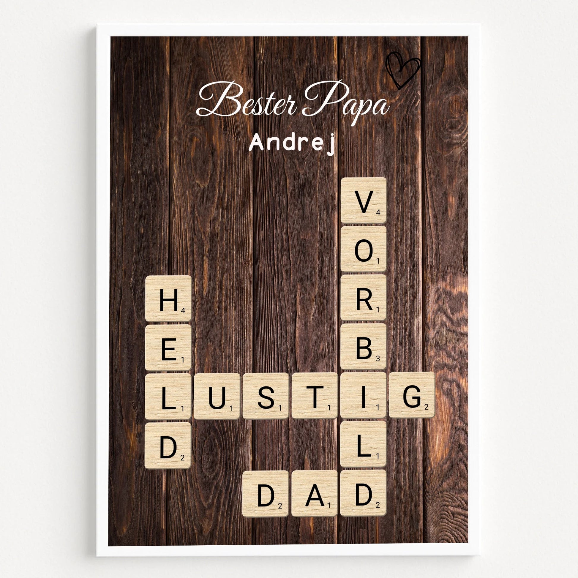 Bester Papa Geschenk Wort Definition Poster personalisiert - Prinolla