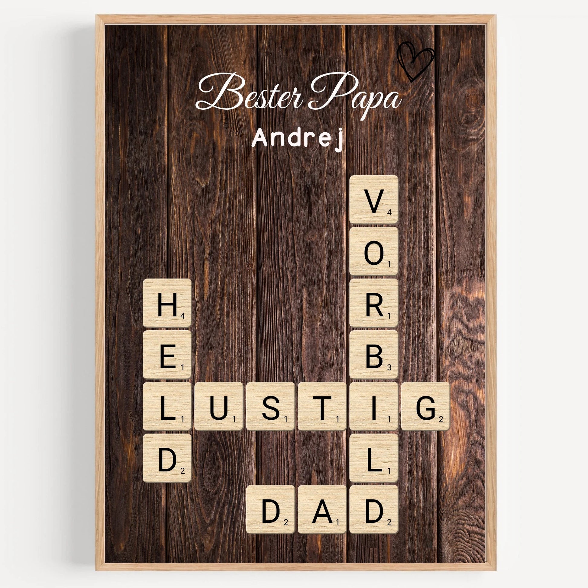 Bester Papa Geschenk Wort Definition Poster personalisiert - Prinolla