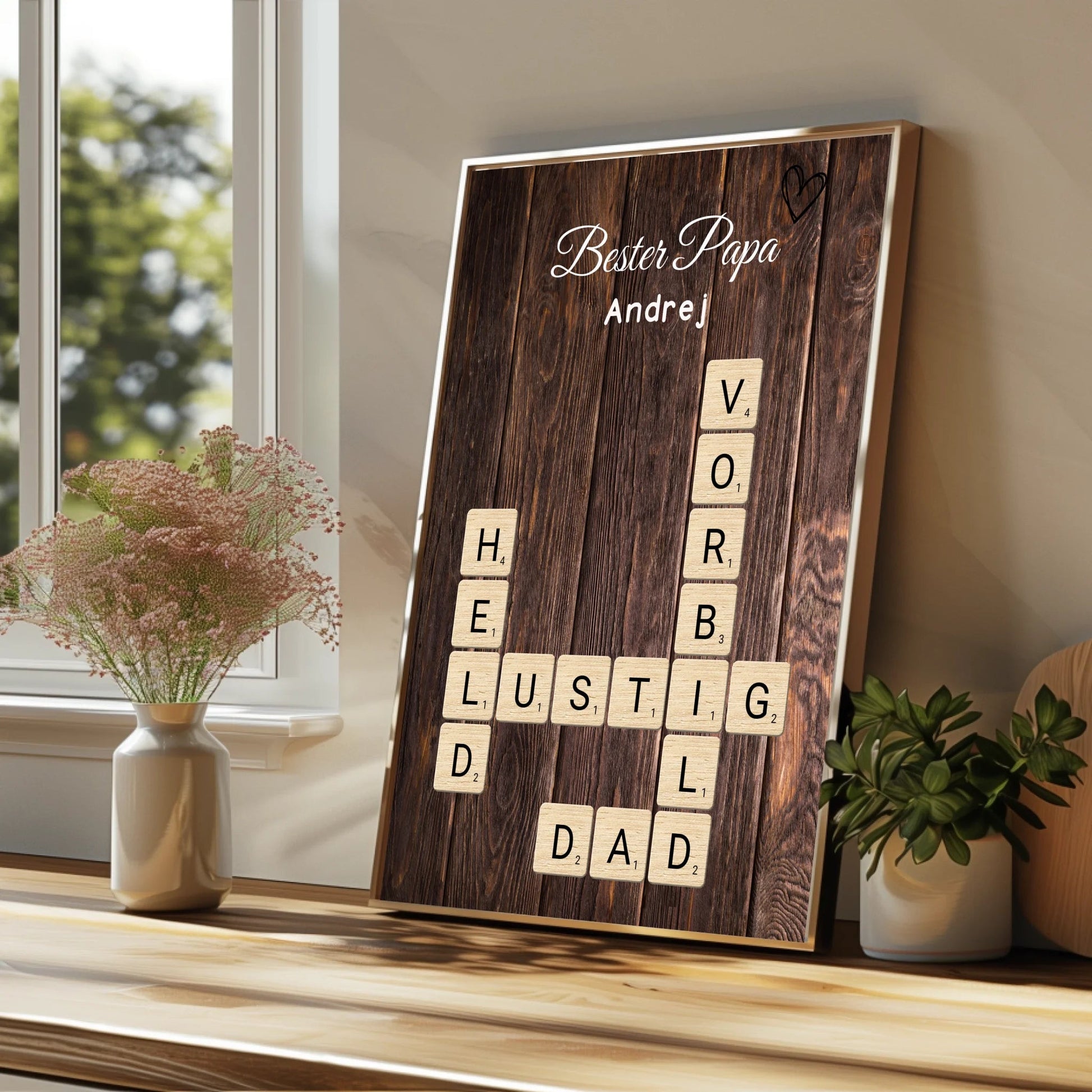 Bester Papa Geschenk Wort Definition Poster personalisiert - Prinolla