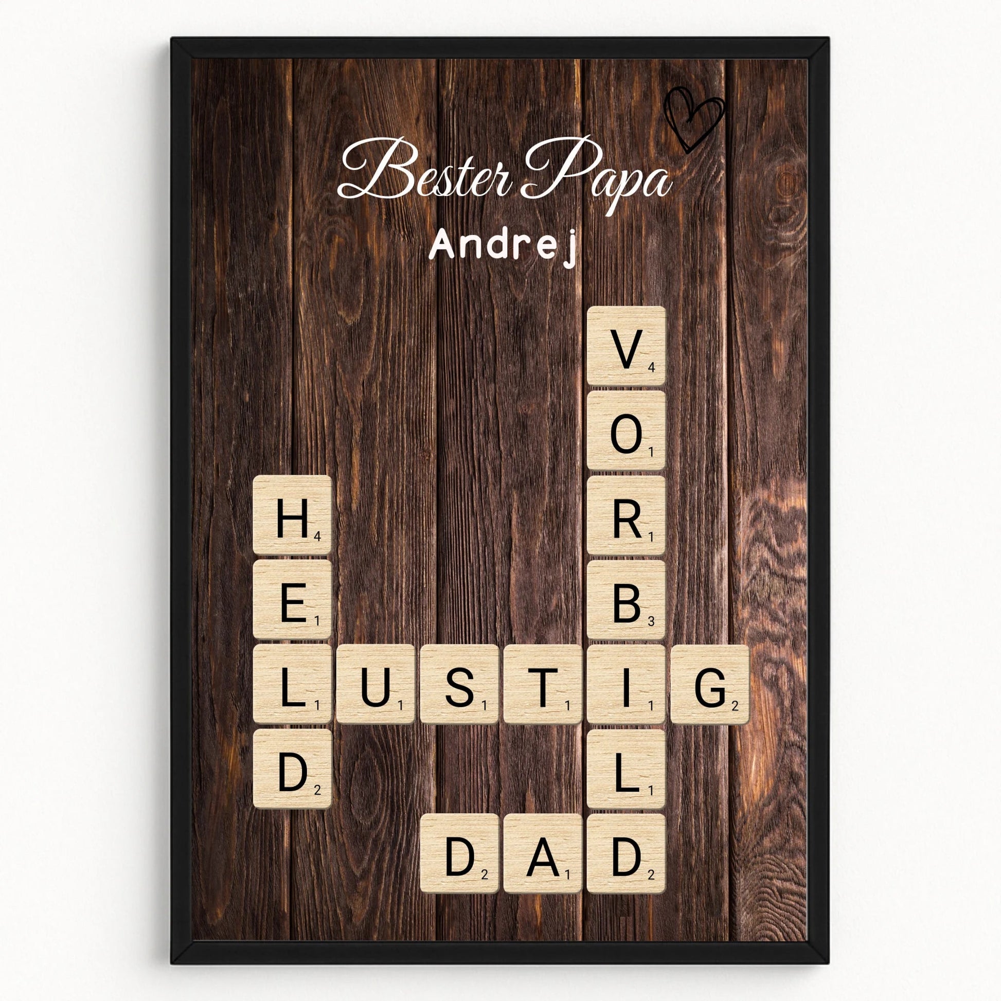 Bester Papa Geschenk Wort Definition Poster personalisiert - Prinolla