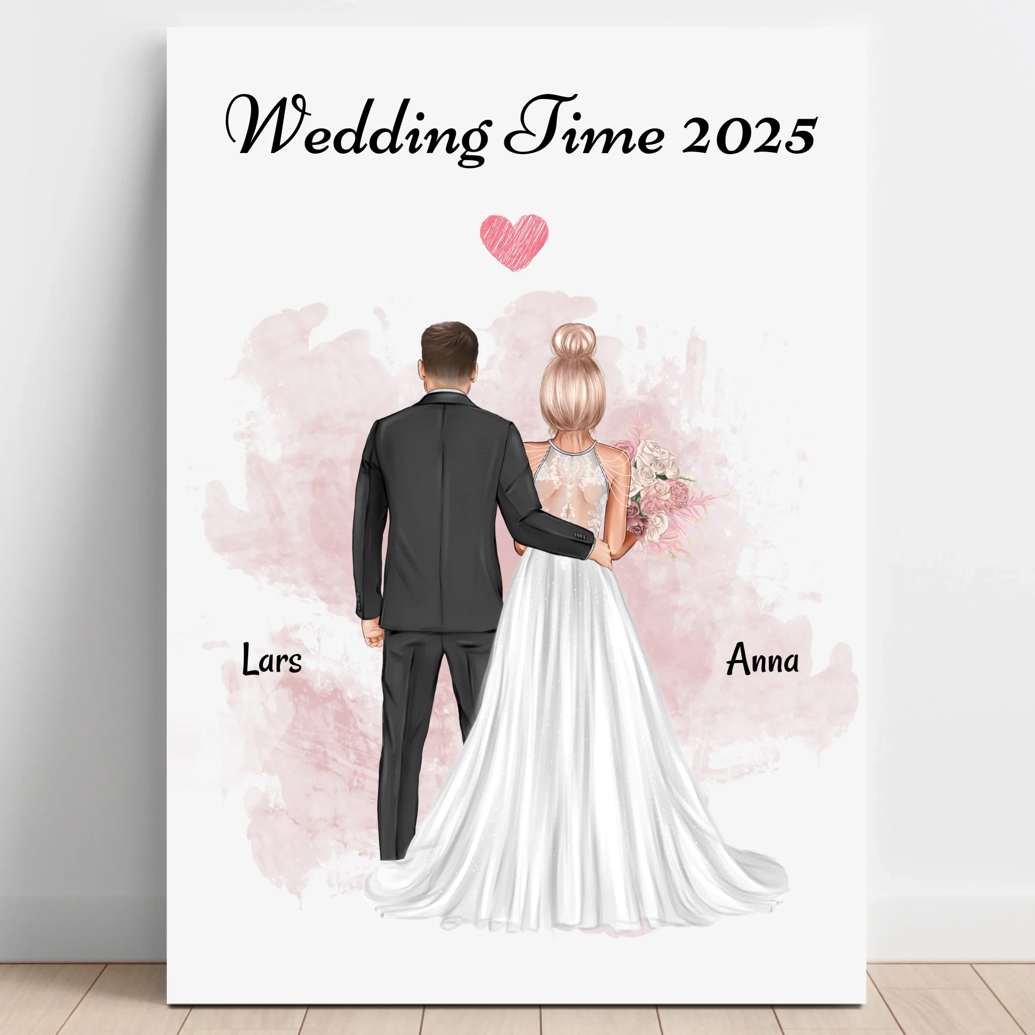 Braut Bräutigam Poster Hochzeitsgeschenk personalisiert - Prinolla