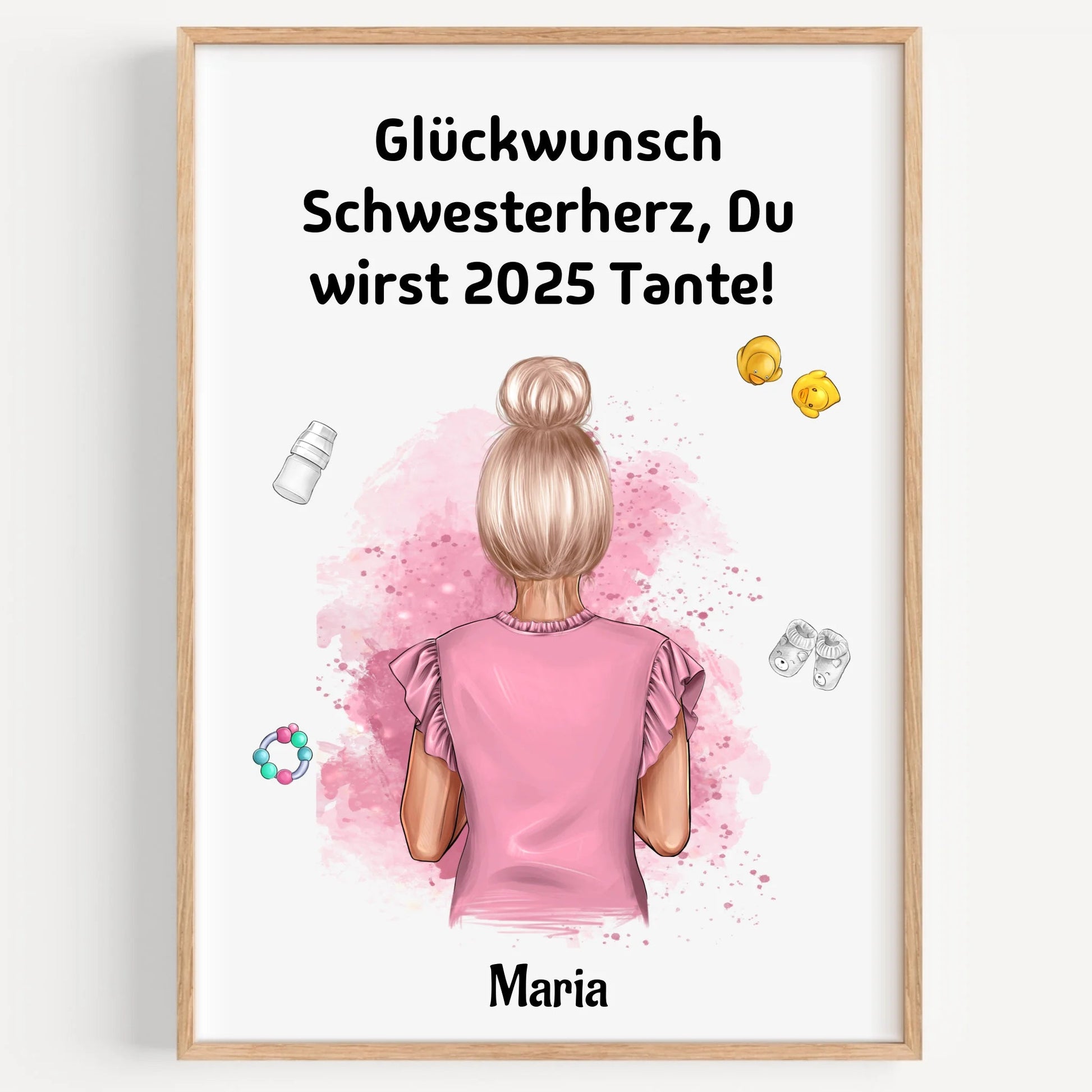 Du wirst Tante Schwangerschaft Ankündigung Poster für Schwester - Prinolla