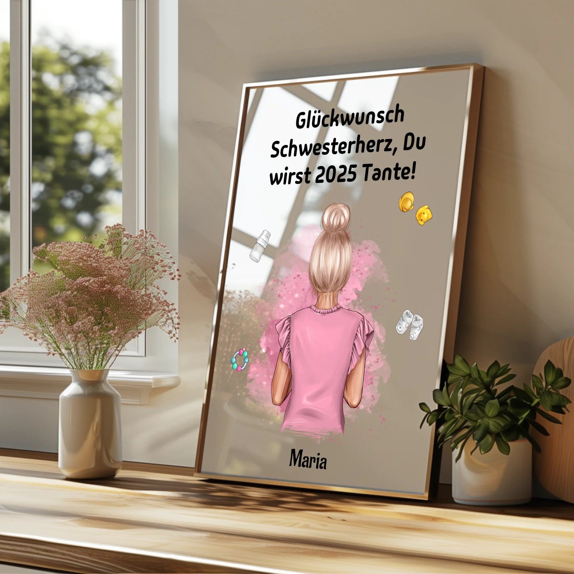 Du wirst Tante Schwangerschaft Ankündigung Poster für Schwester - Prinolla
