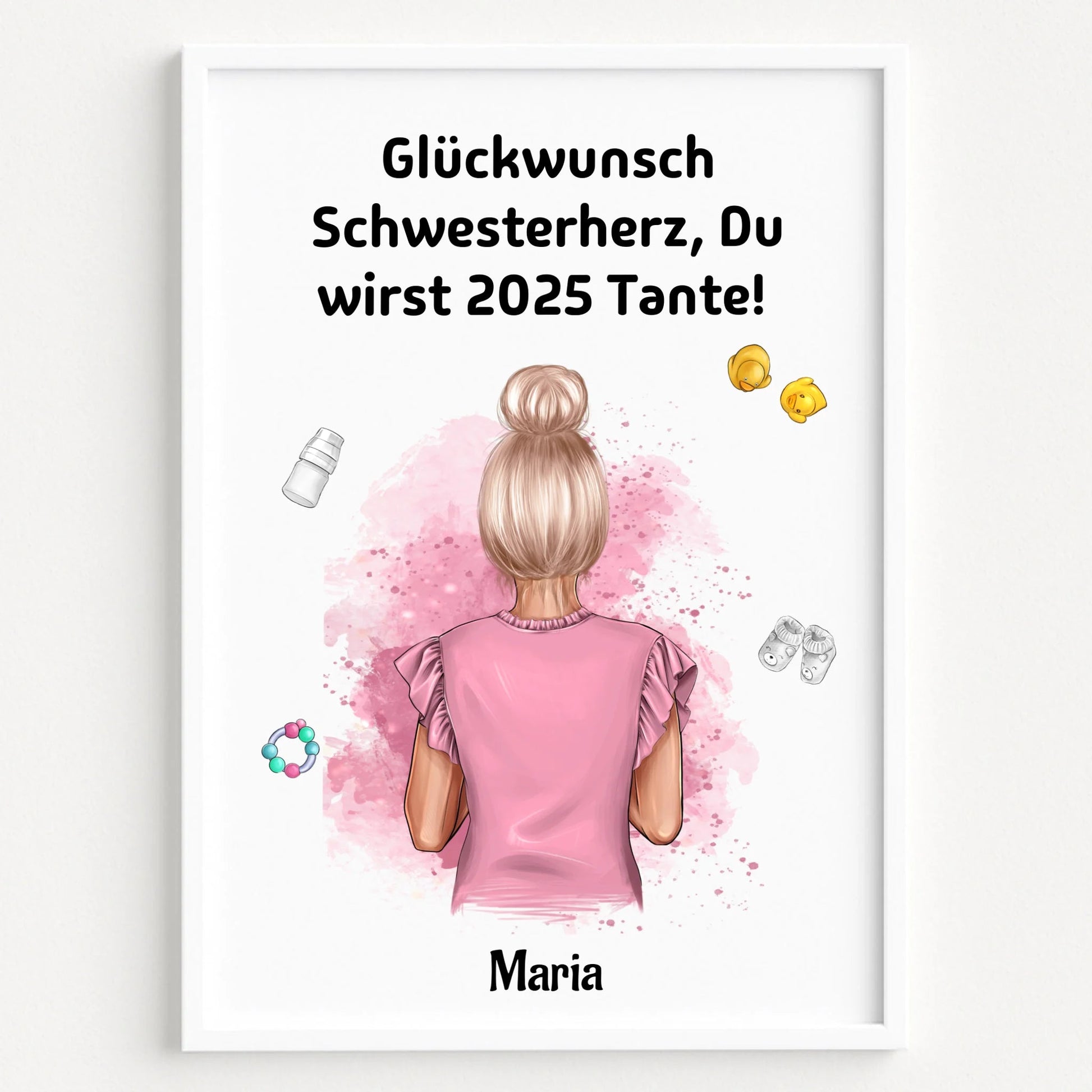 Du wirst Tante Schwangerschaft Ankündigung Poster für Schwester - Prinolla
