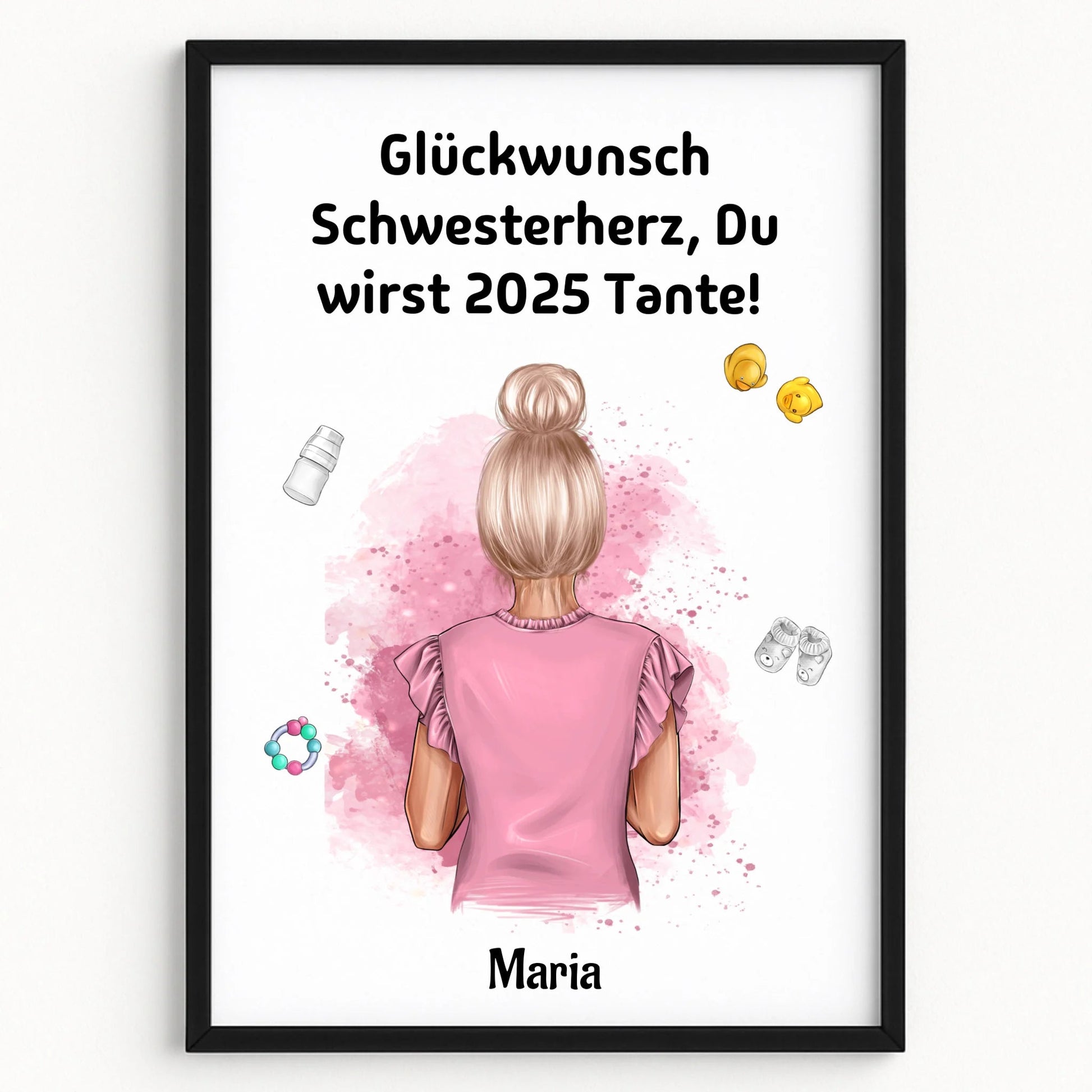 Du wirst Tante Schwangerschaft Ankündigung Poster für Schwester - Prinolla