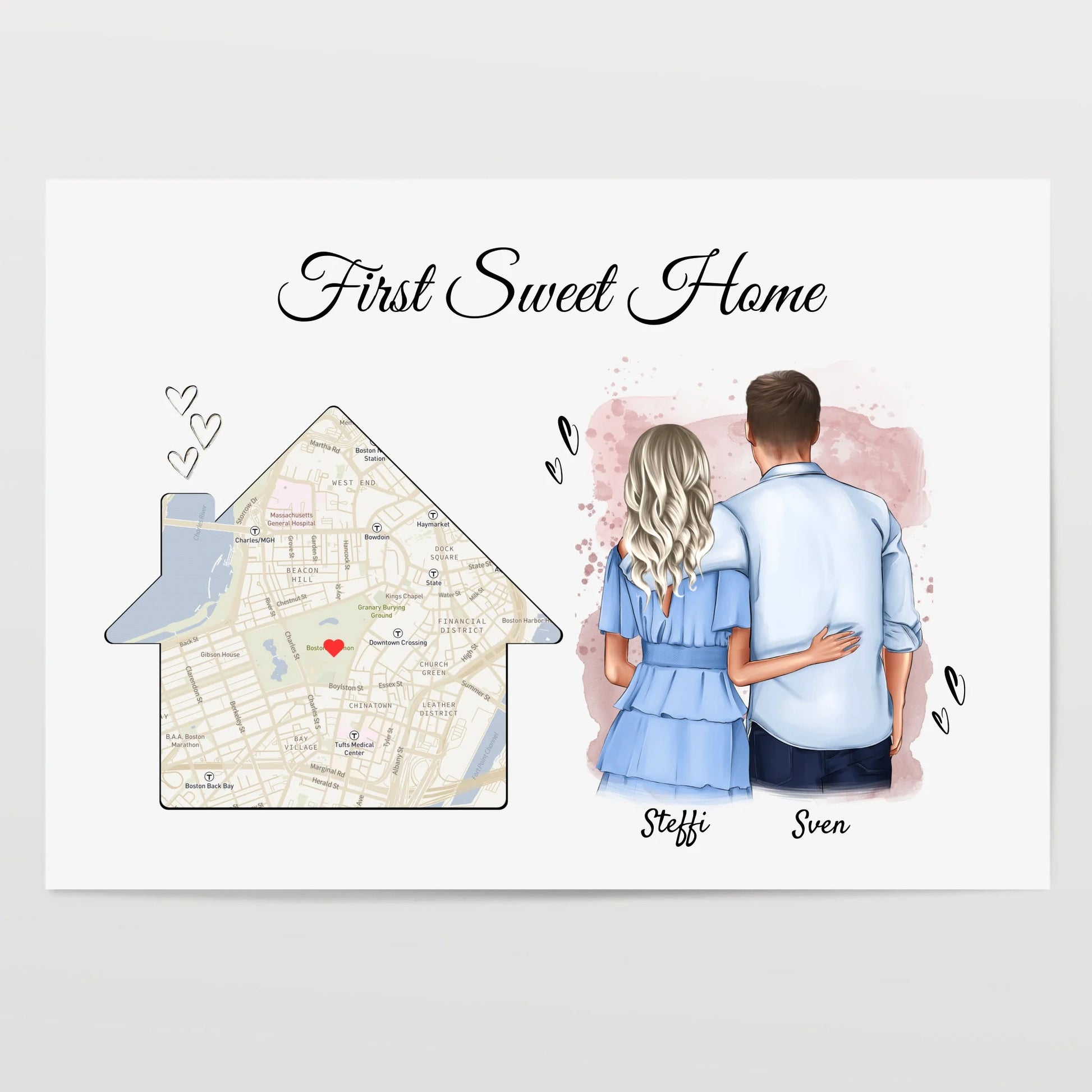 Erste gemeinsame Wohnung Paar Poster Geschenk - Prinolla