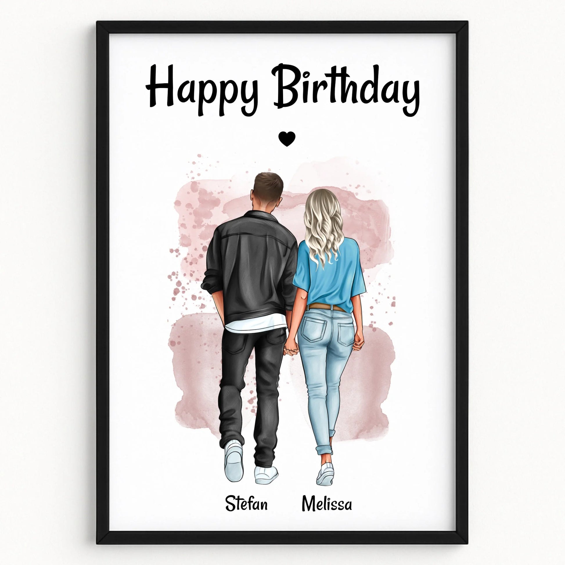 Freund & Freundin Poster Geburtstag oder Jahrestag Geschenk - Prinolla