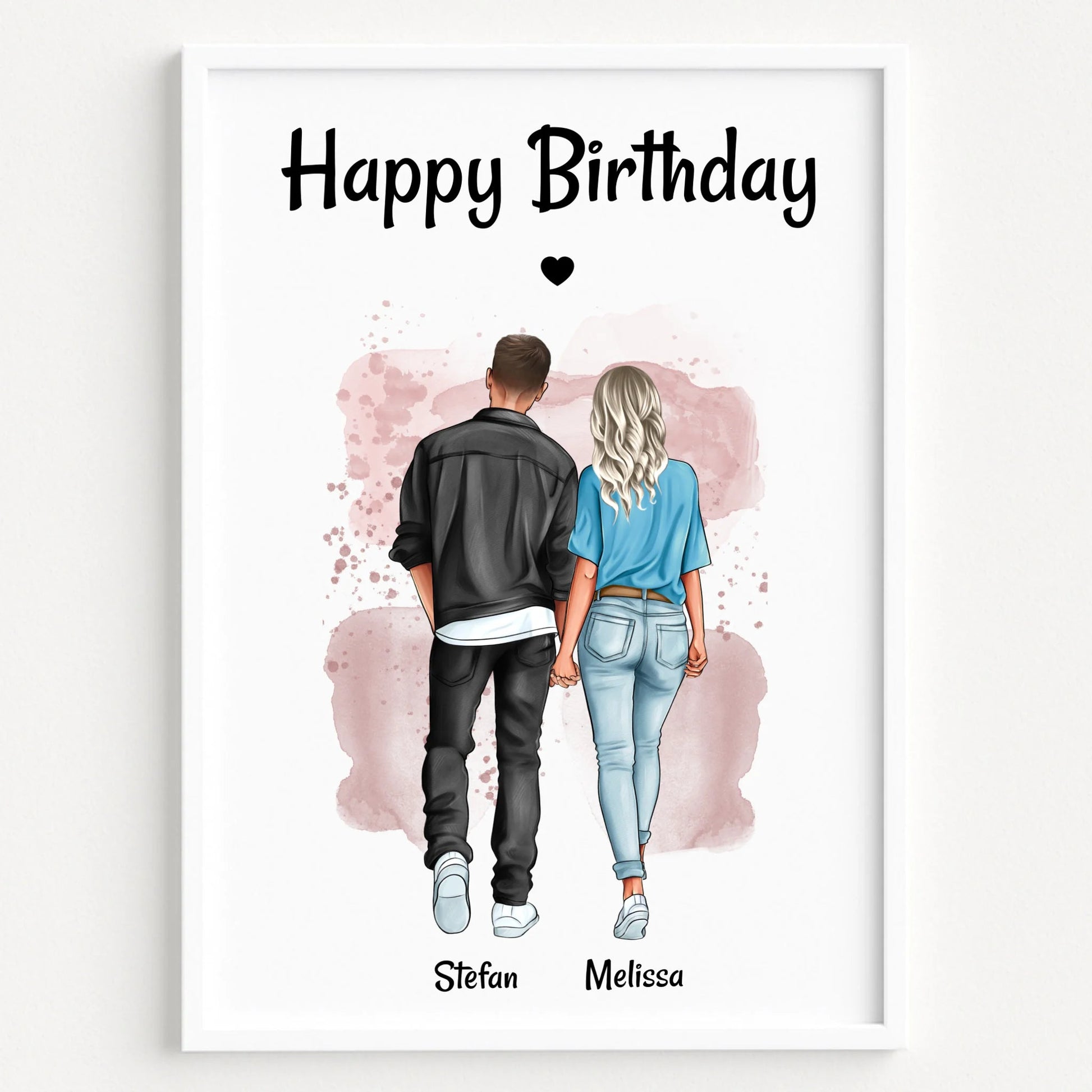 Freund & Freundin Poster Geburtstag oder Jahrestag Geschenk - Prinolla