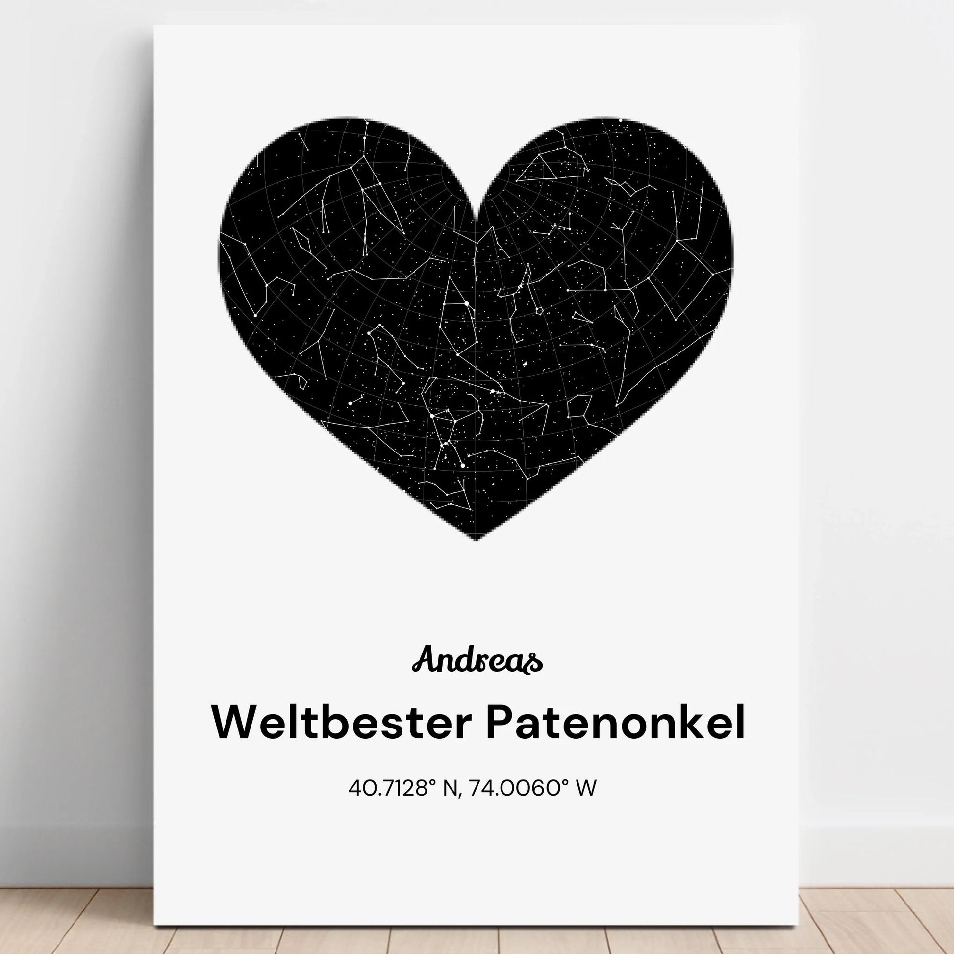 Geburtstagsgeschenk Patenonkel Sternehimmel Poster selber gestalten - Prinolla
