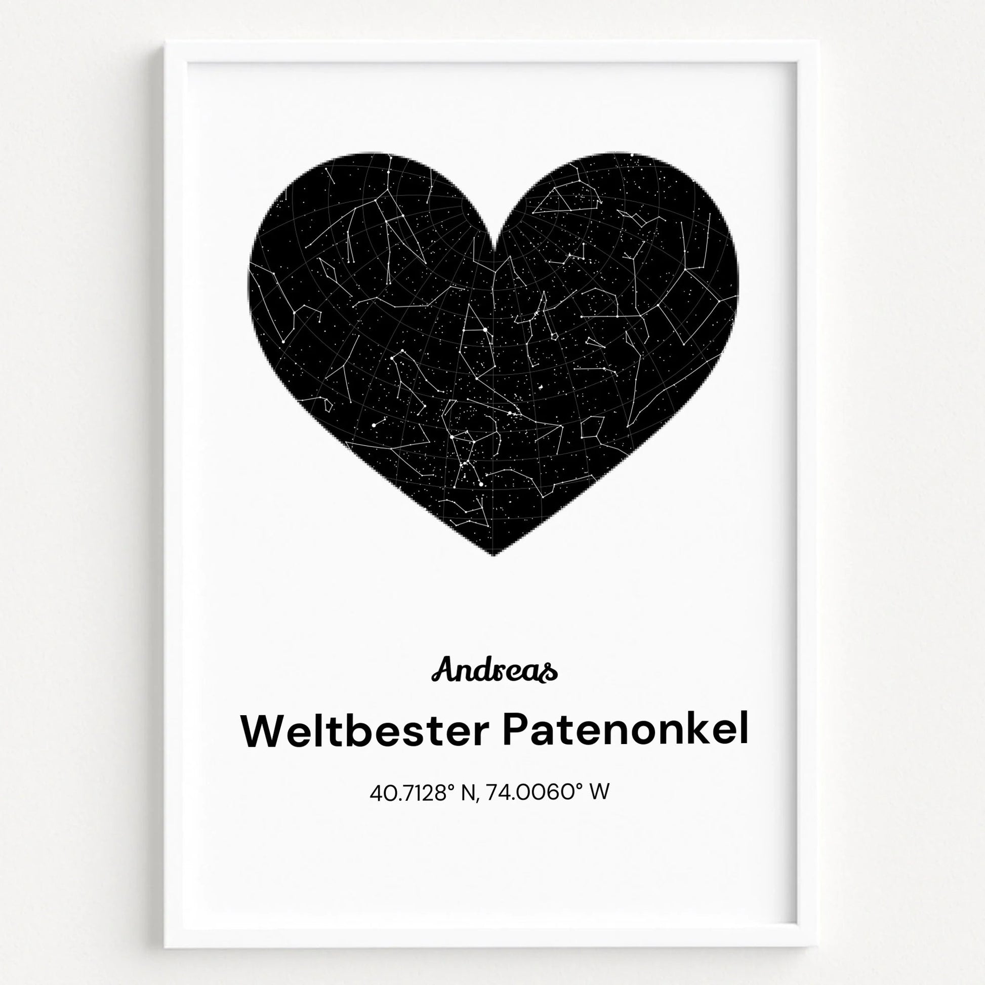 Geburtstagsgeschenk Patenonkel Sternehimmel Poster selber gestalten - Prinolla