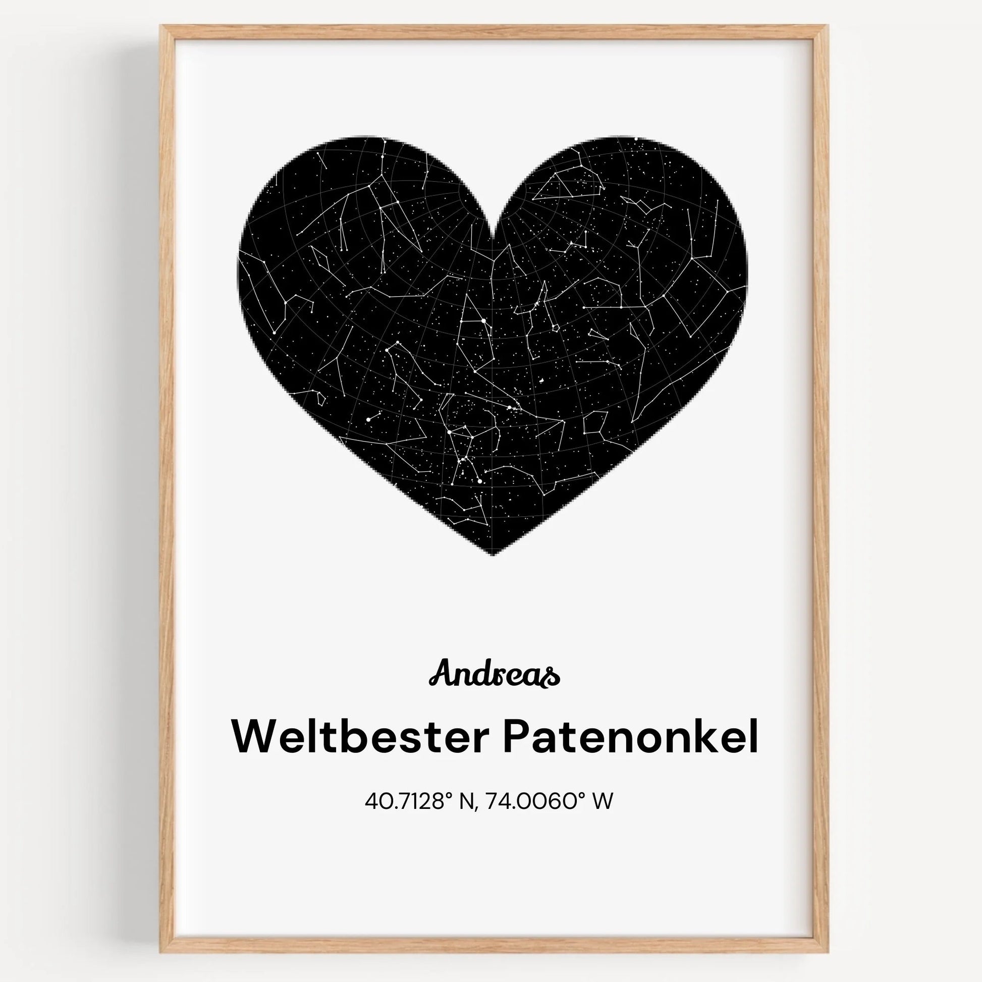 Geburtstagsgeschenk Patenonkel Sternehimmel Poster selber gestalten - Prinolla