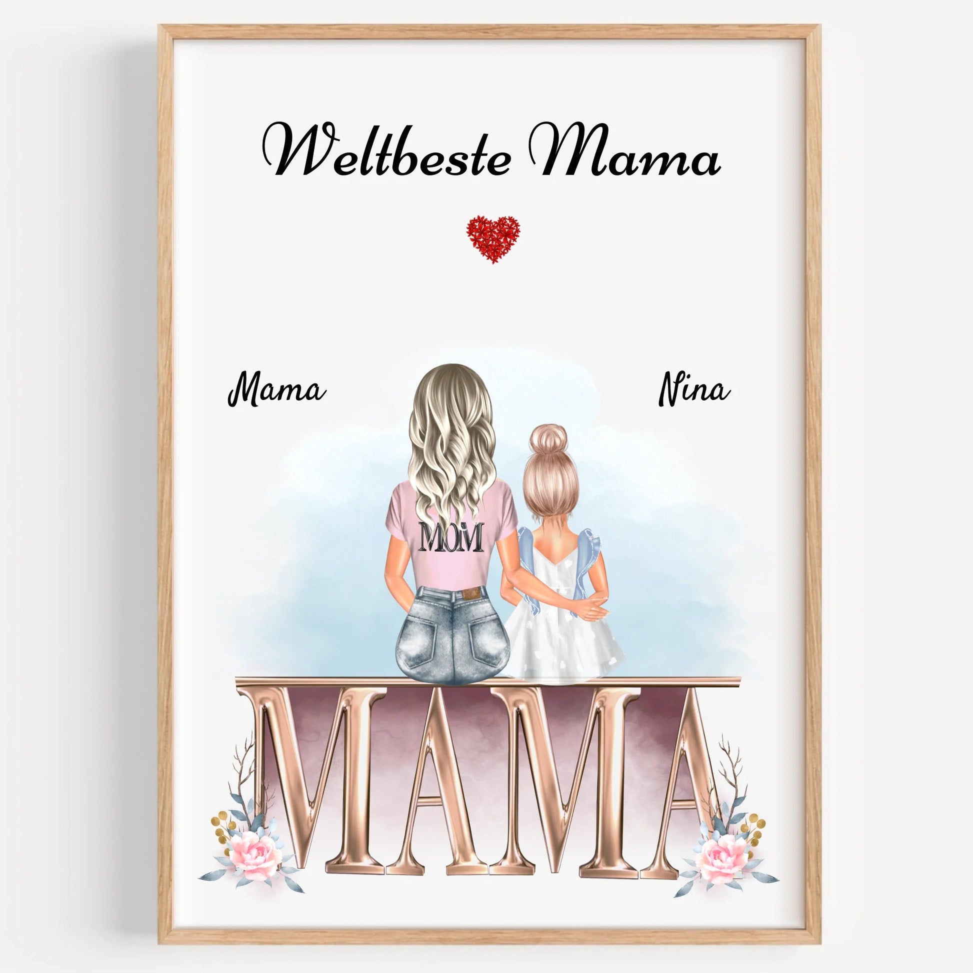 Geschenk für Mama Poster von Kind Tochter - Prinolla
