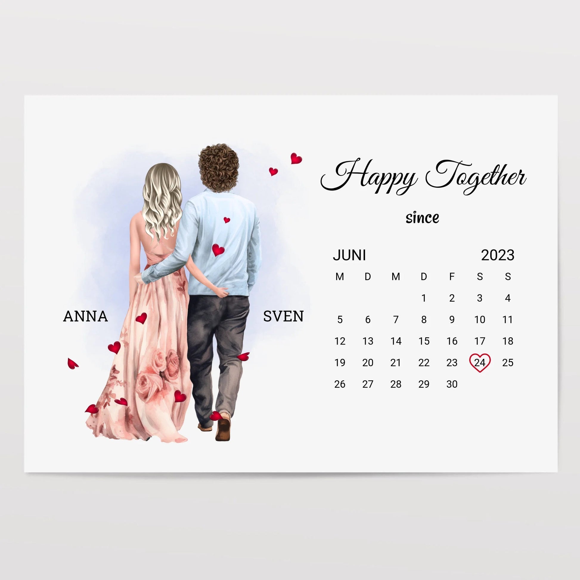 Geschenk zum Jahrestag Poster mit Datum - Prinolla
