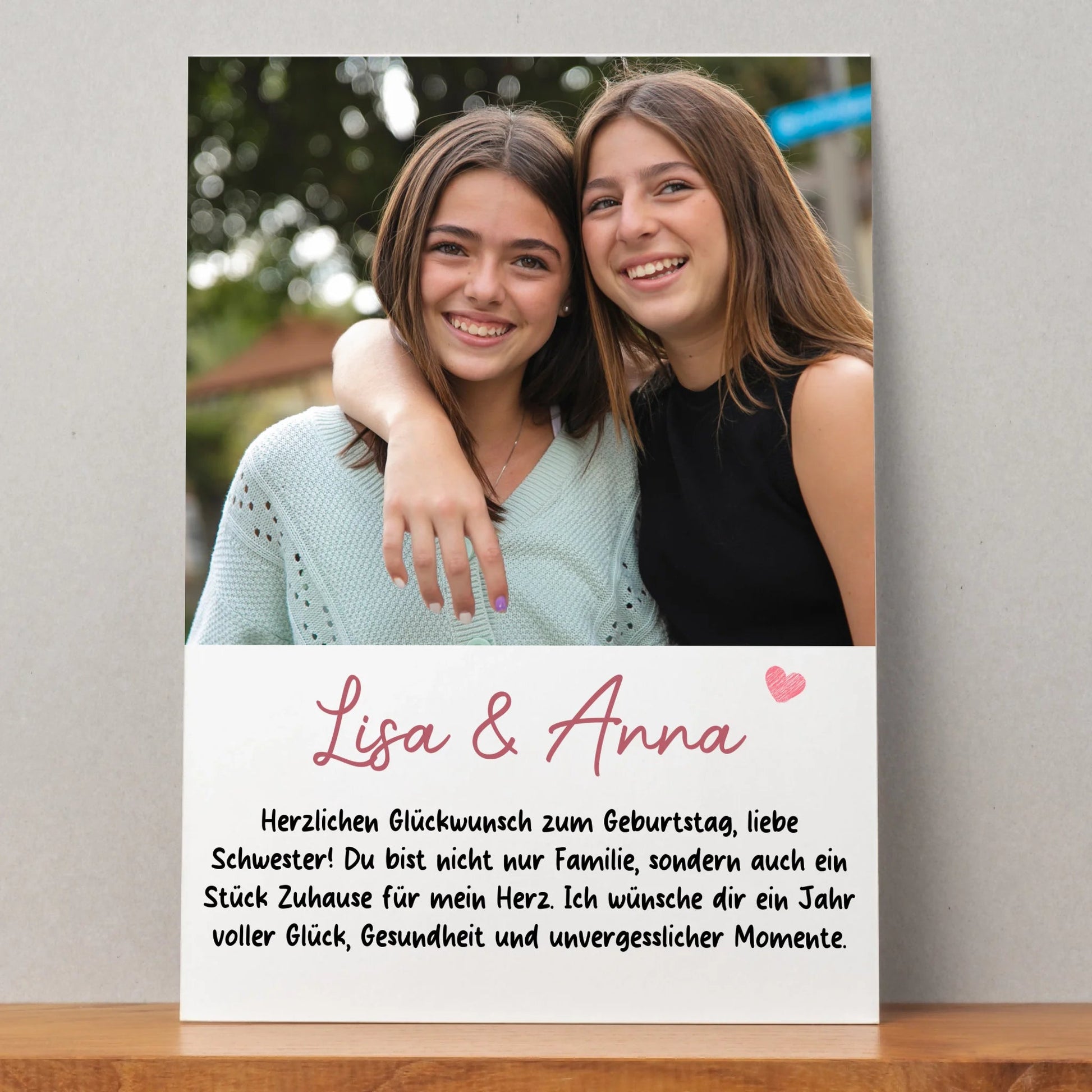 Geschwister Foto Geschenk Bild personalisiert - Prinolla