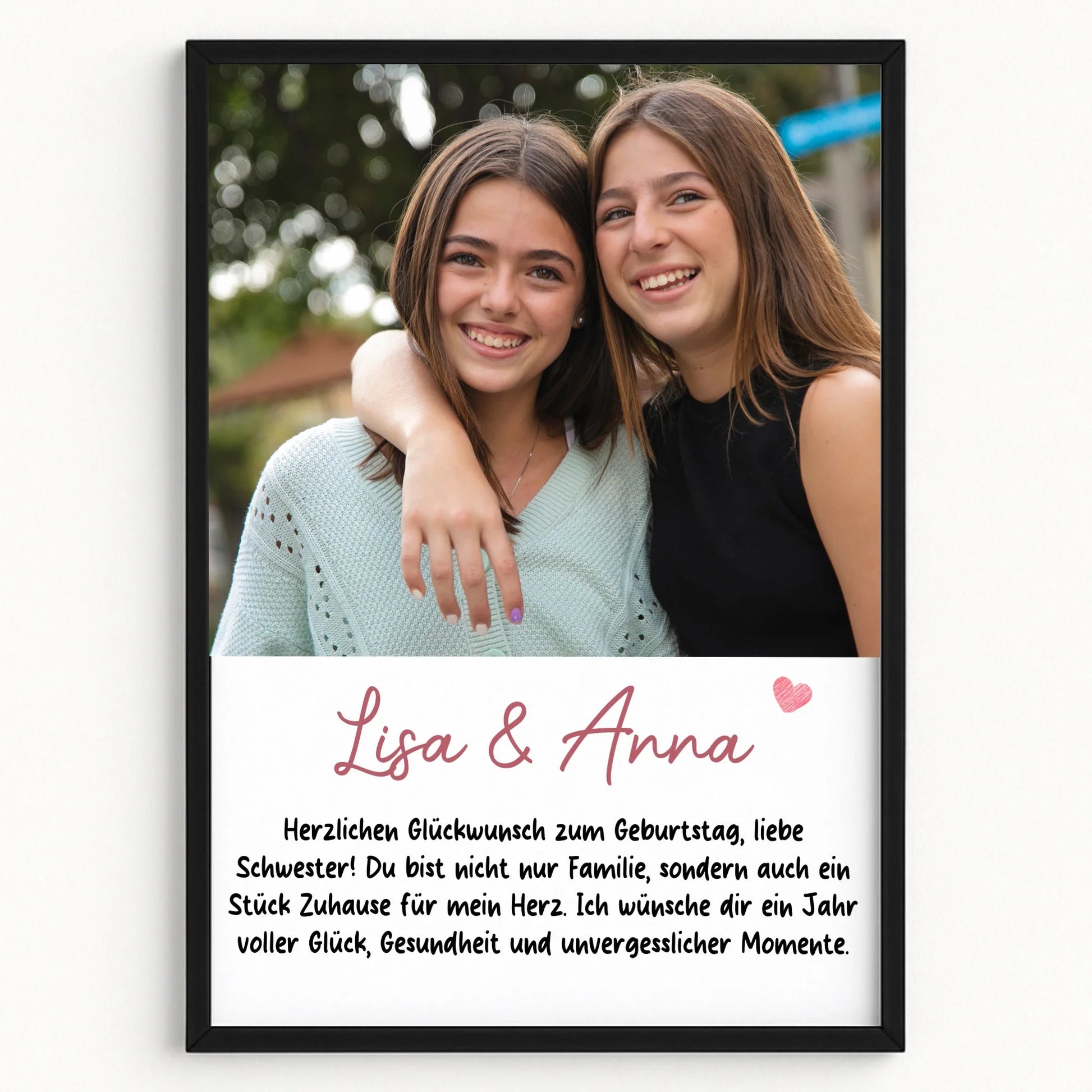 Geschwister Foto Geschenk Bild personalisiert - Prinolla