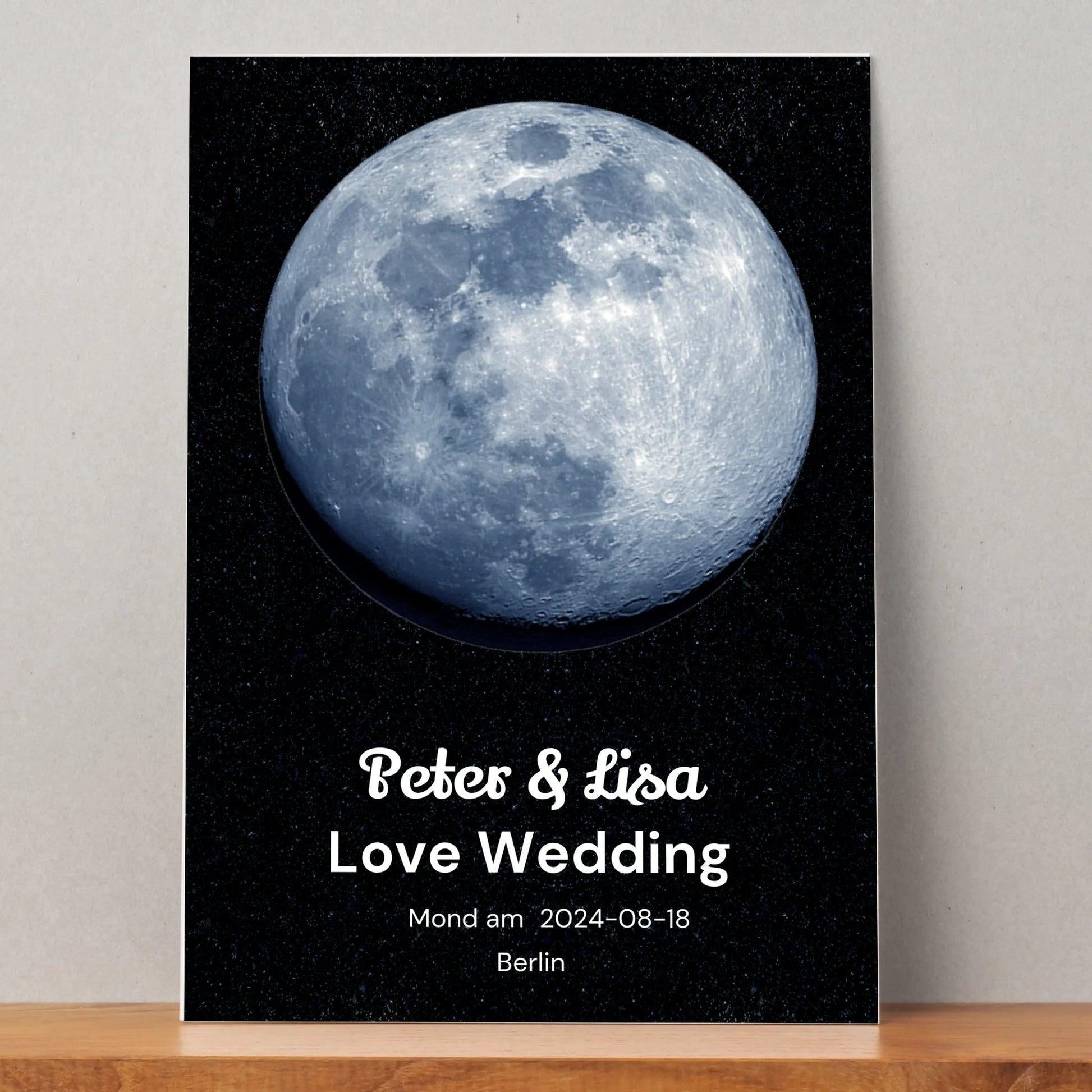 Hochzeit Geschenk Mondposter personalisiert - Prinolla