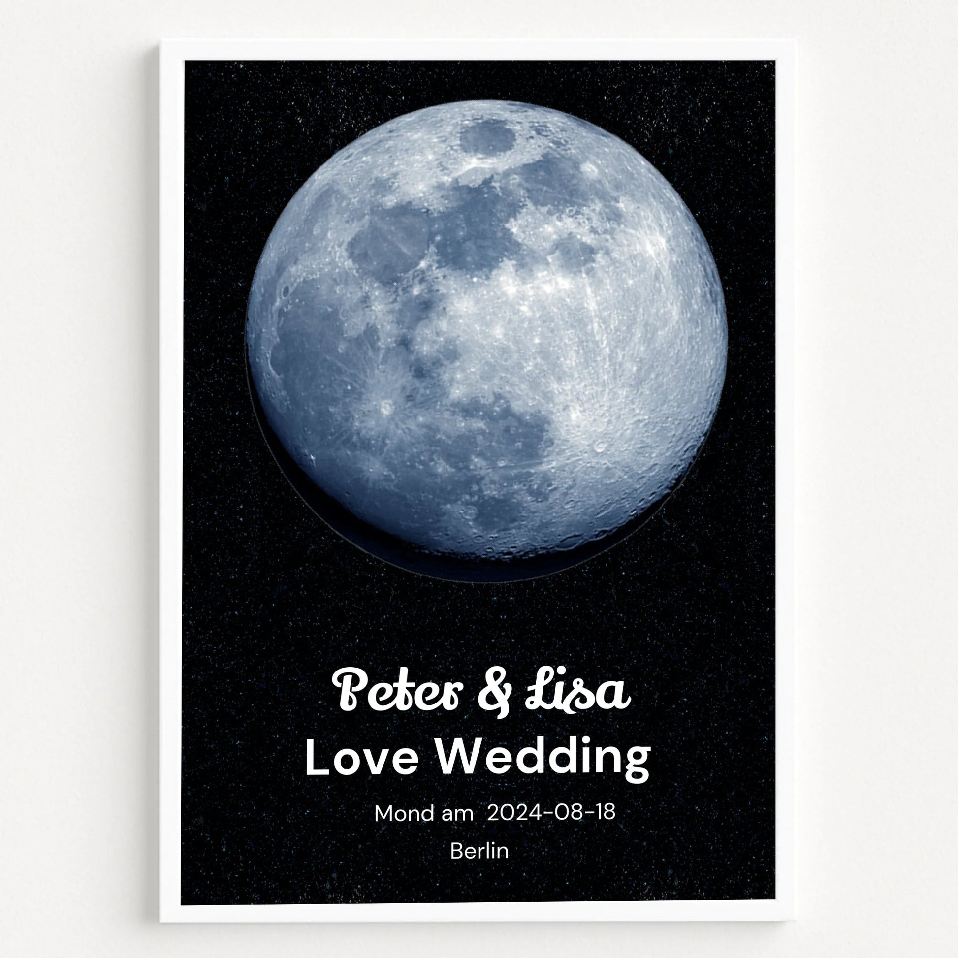 Hochzeit Geschenk Mondposter personalisiert - Prinolla