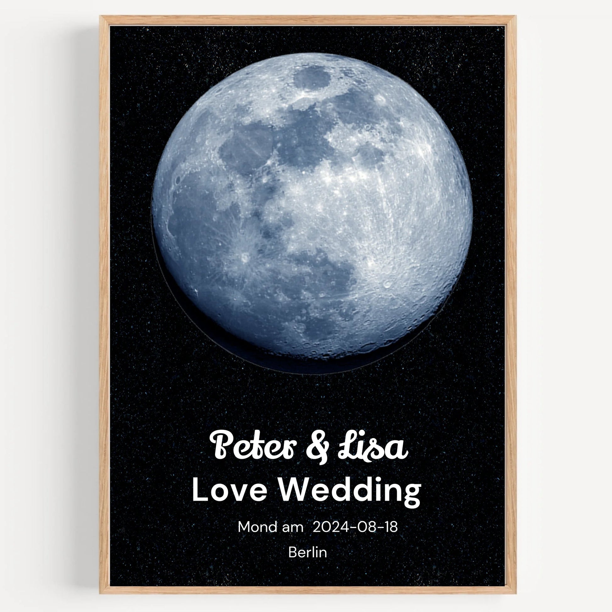 Hochzeit Geschenk Mondposter personalisiert - Prinolla