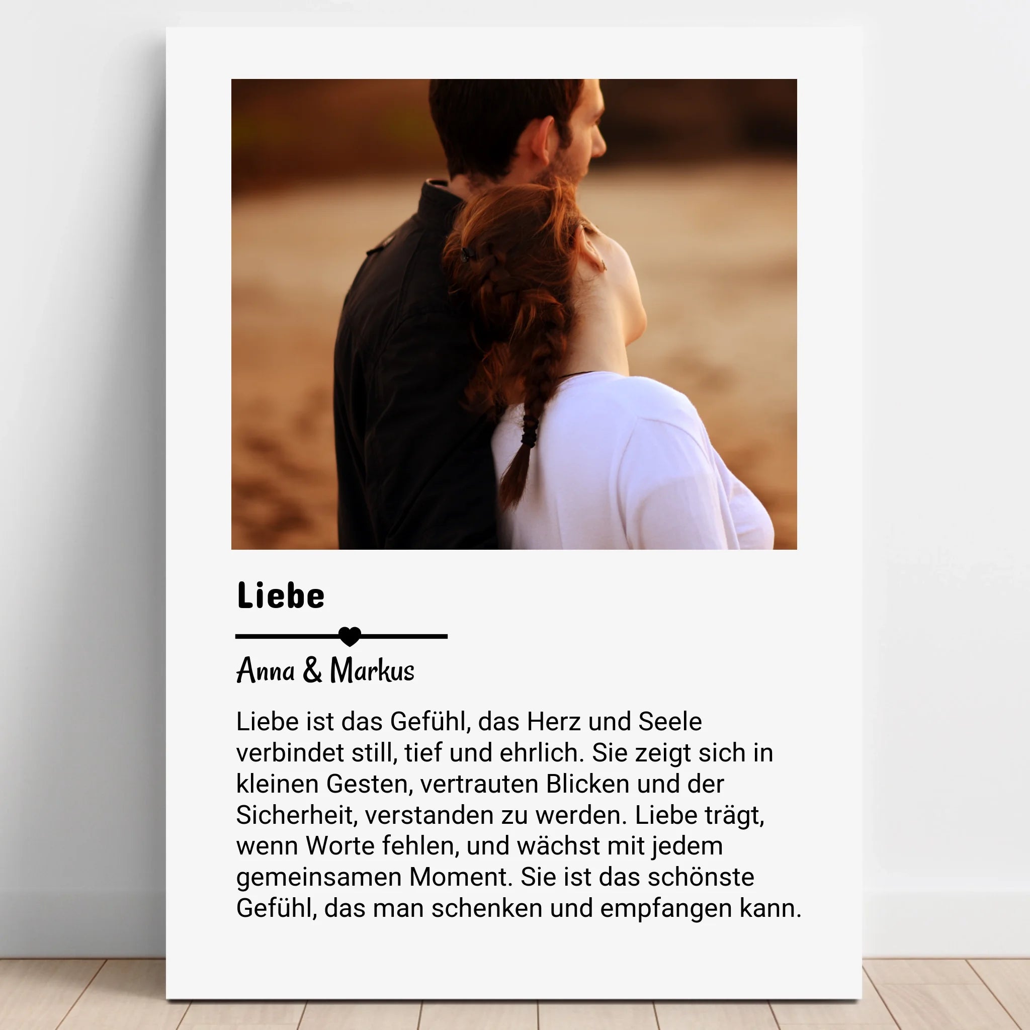 Jahrestag Fotogeschenk Liebespaar Poster - Prinolla