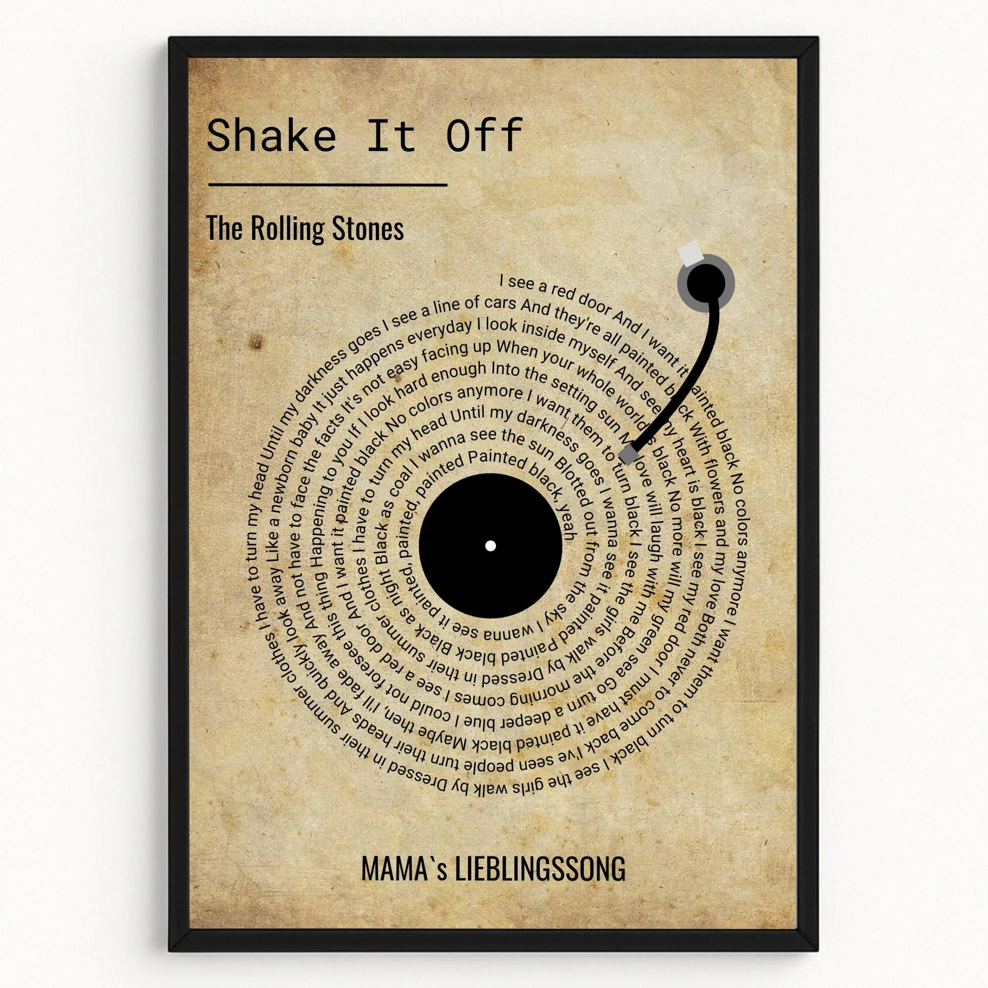 Mama Lieblingssong Geschenk Poster personalisiert - Prinolla