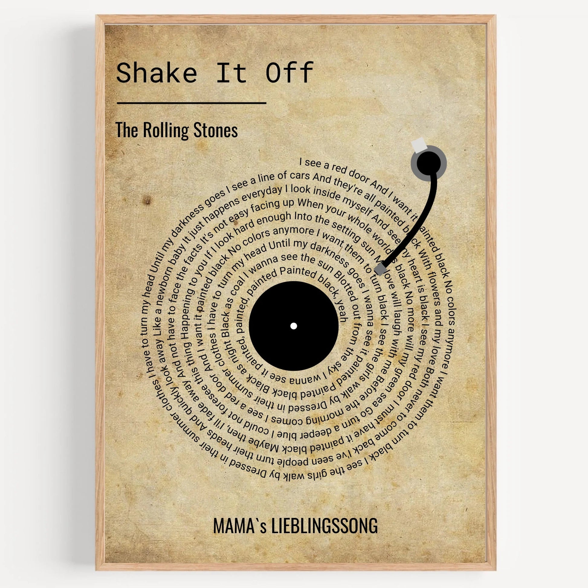 Mama Lieblingssong Geschenk Poster personalisiert - Prinolla
