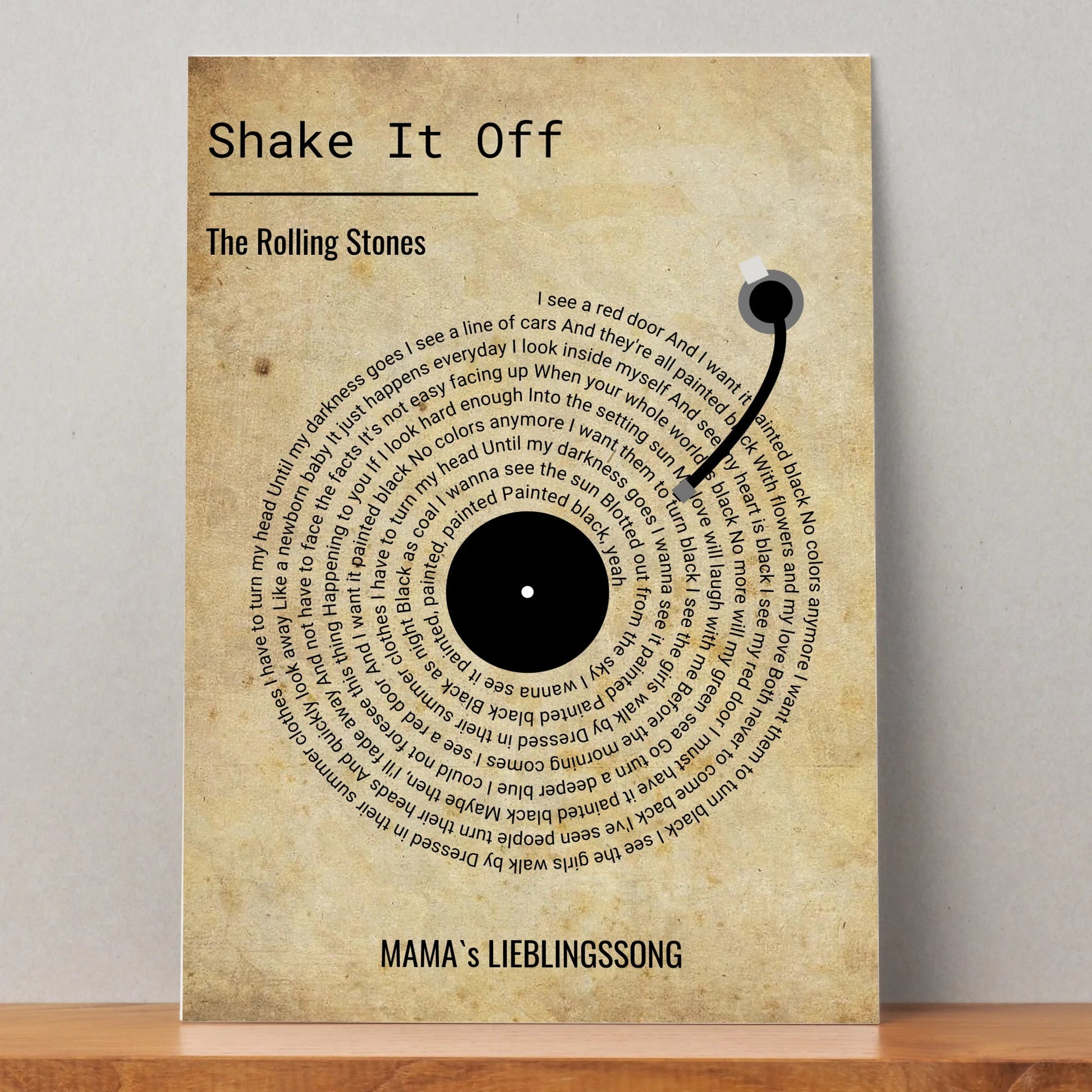Mama Lieblingssong Geschenk Poster personalisiert - Prinolla