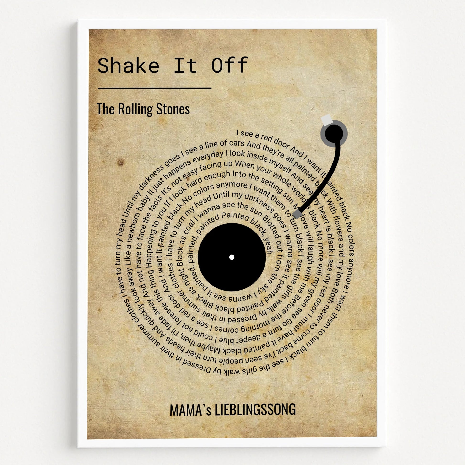 Mama Lieblingssong Geschenk Poster personalisiert - Prinolla