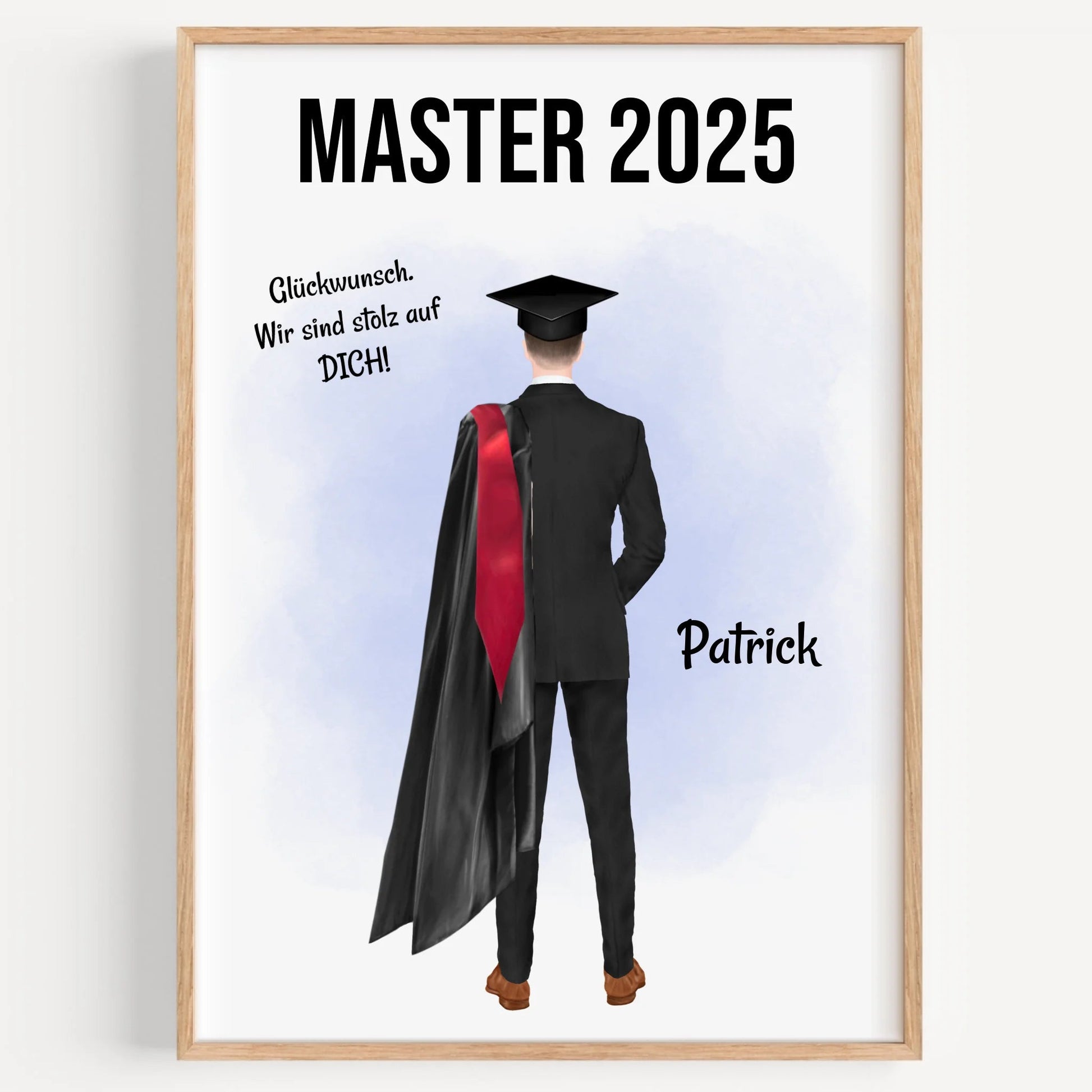 Mann Master Abschluss Geschenk Bild - Prinolla