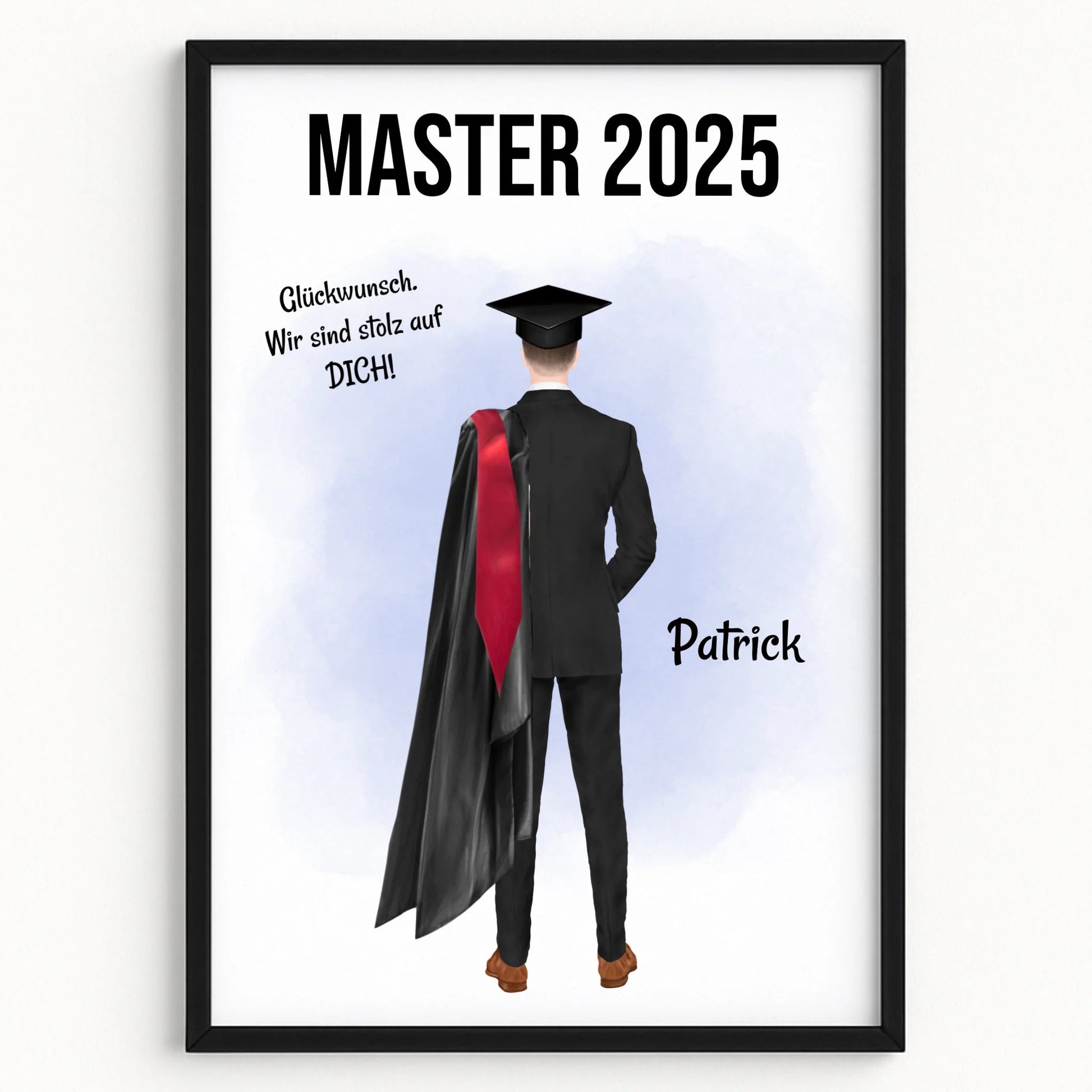 Mann Master Abschluss Geschenk Bild - Prinolla