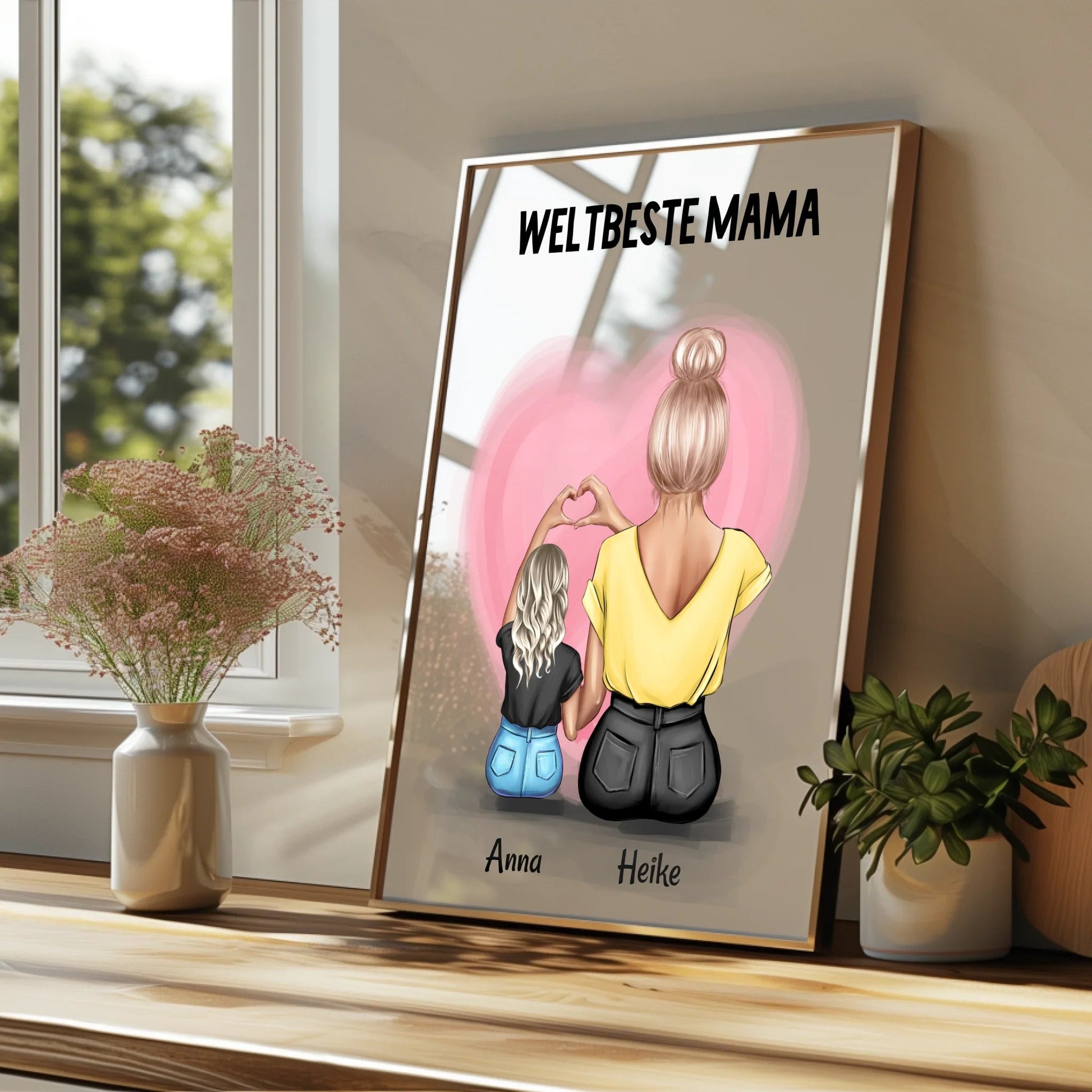 Mutter Kind Poster Geschenk selber gestalten - Prinolla