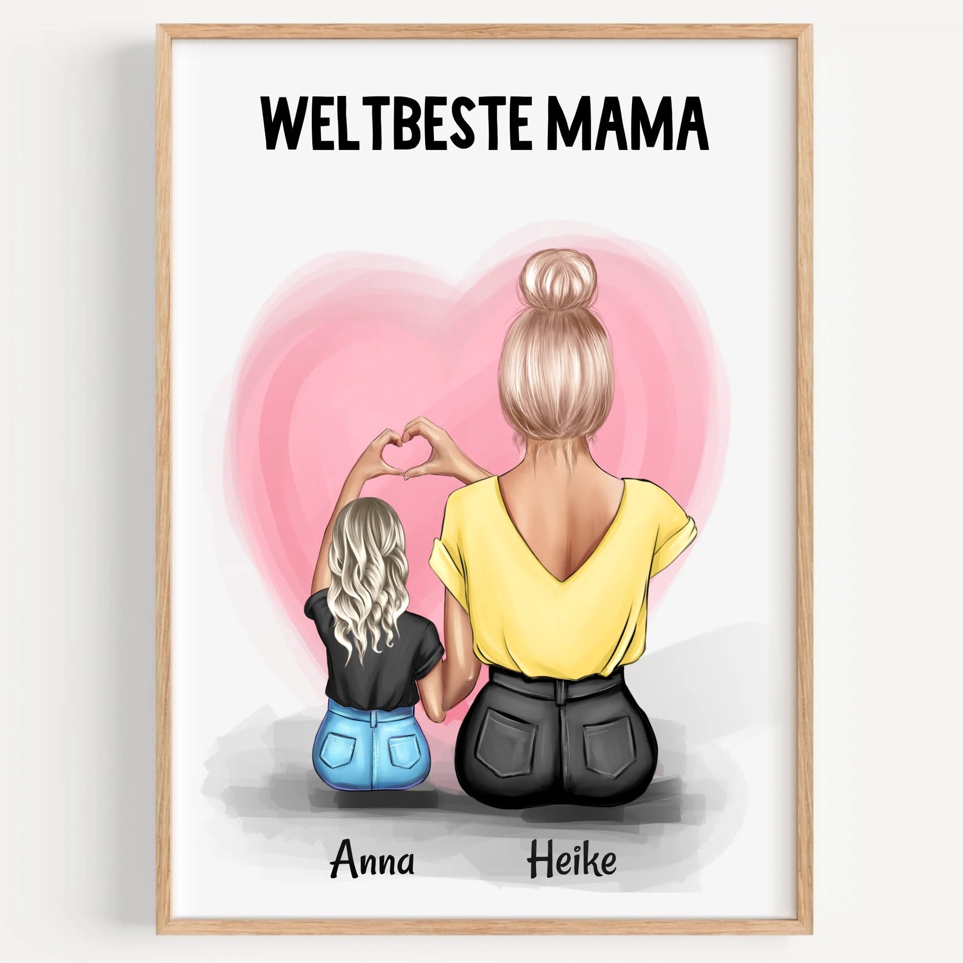 Mutter Kind Poster Geschenk selber gestalten - Prinolla