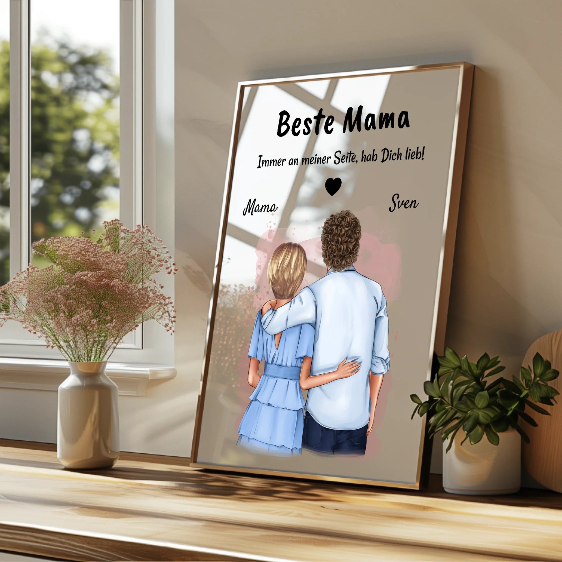 Mutter Sohn Geschenk Poster personalisiert - Prinolla
