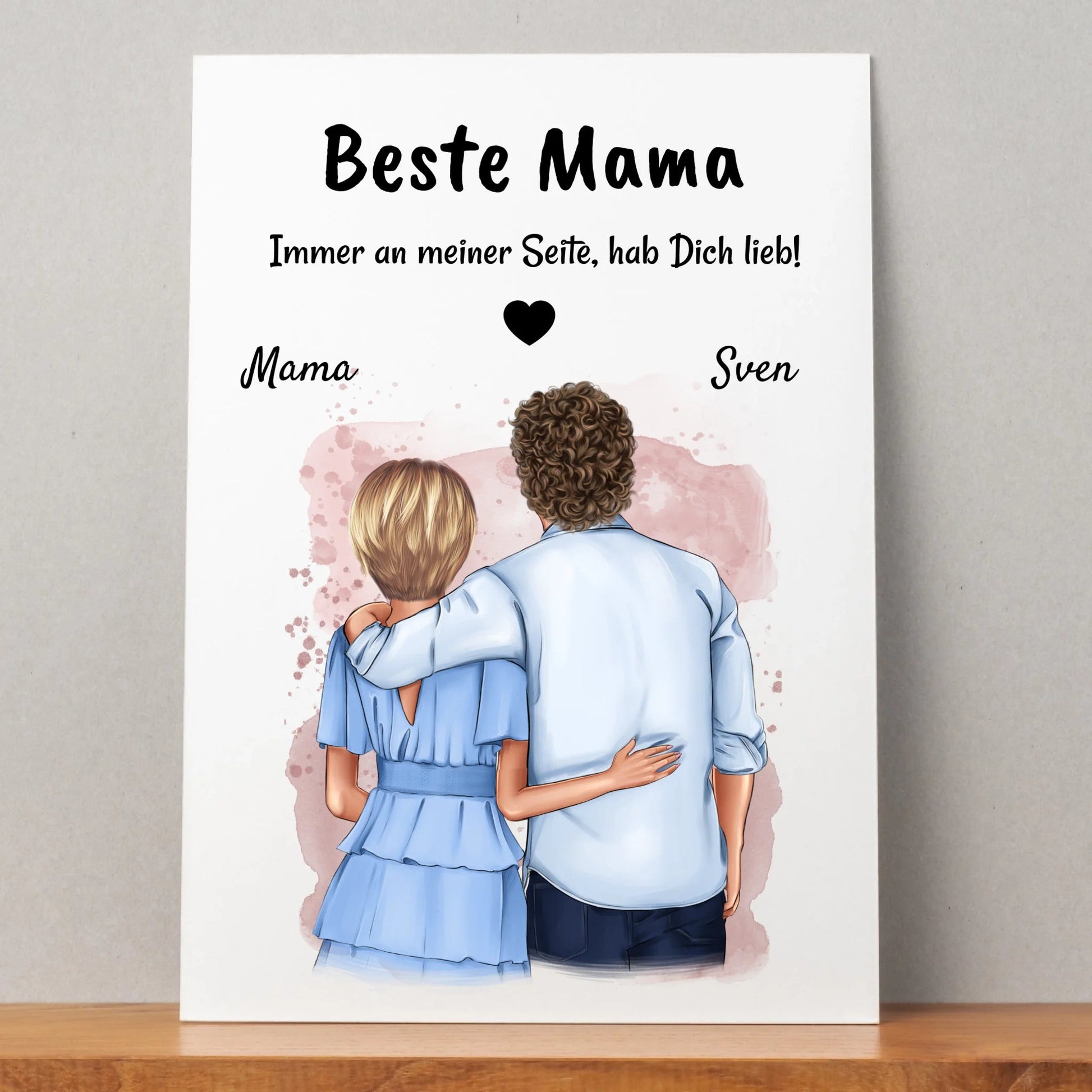 Mutter Sohn Geschenk Poster personalisiert - Prinolla