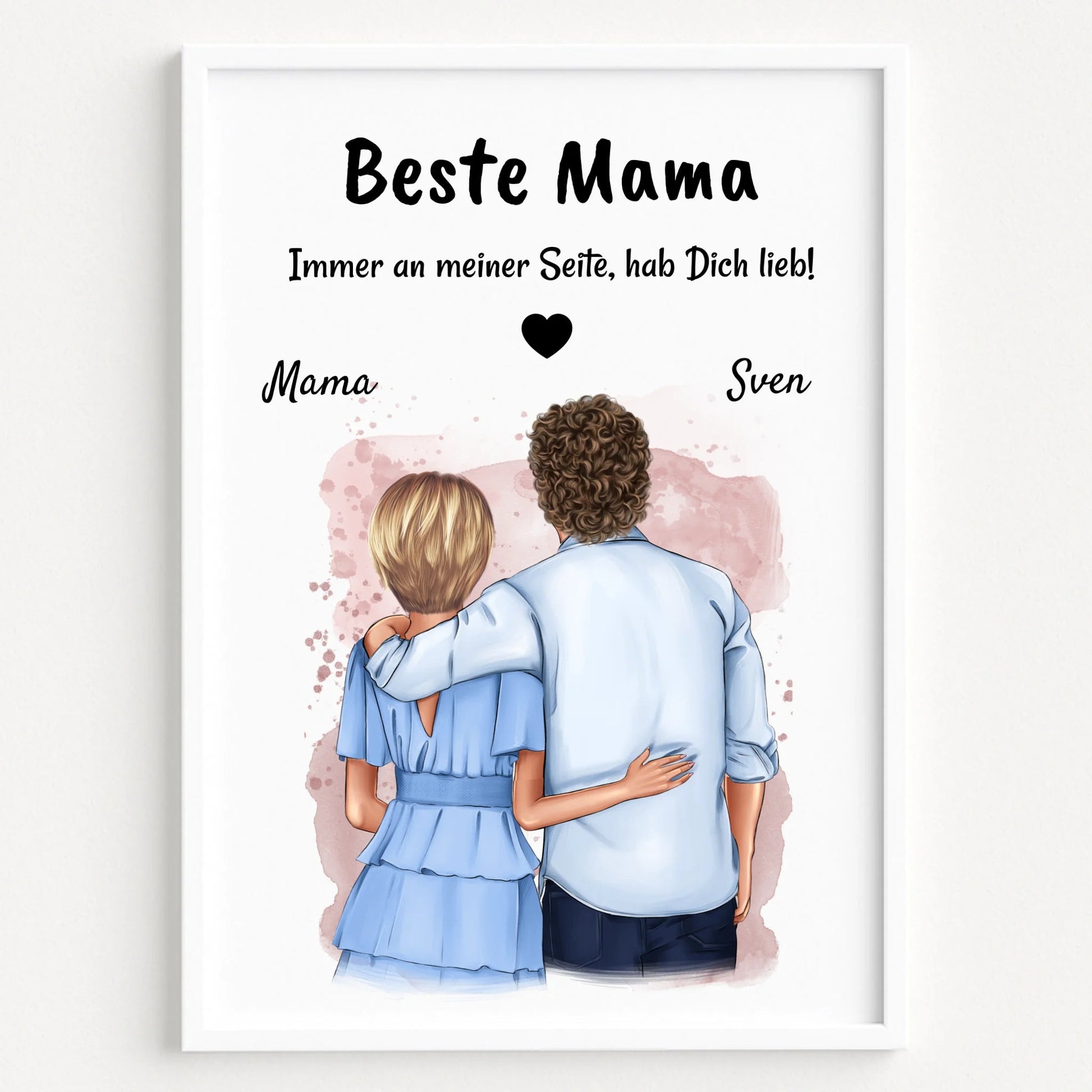Mutter Sohn Geschenk Poster personalisiert - Prinolla