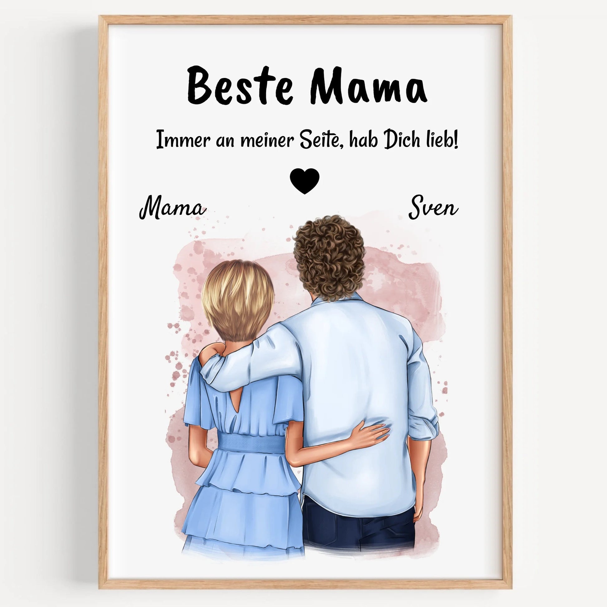 Mutter Sohn Geschenk Poster personalisiert - Prinolla
